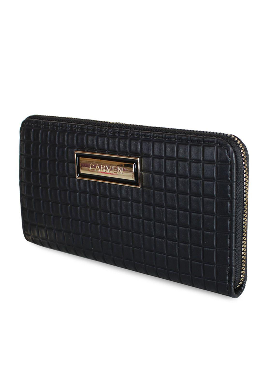 Billetera mujer Nina negra Carven Paris-1