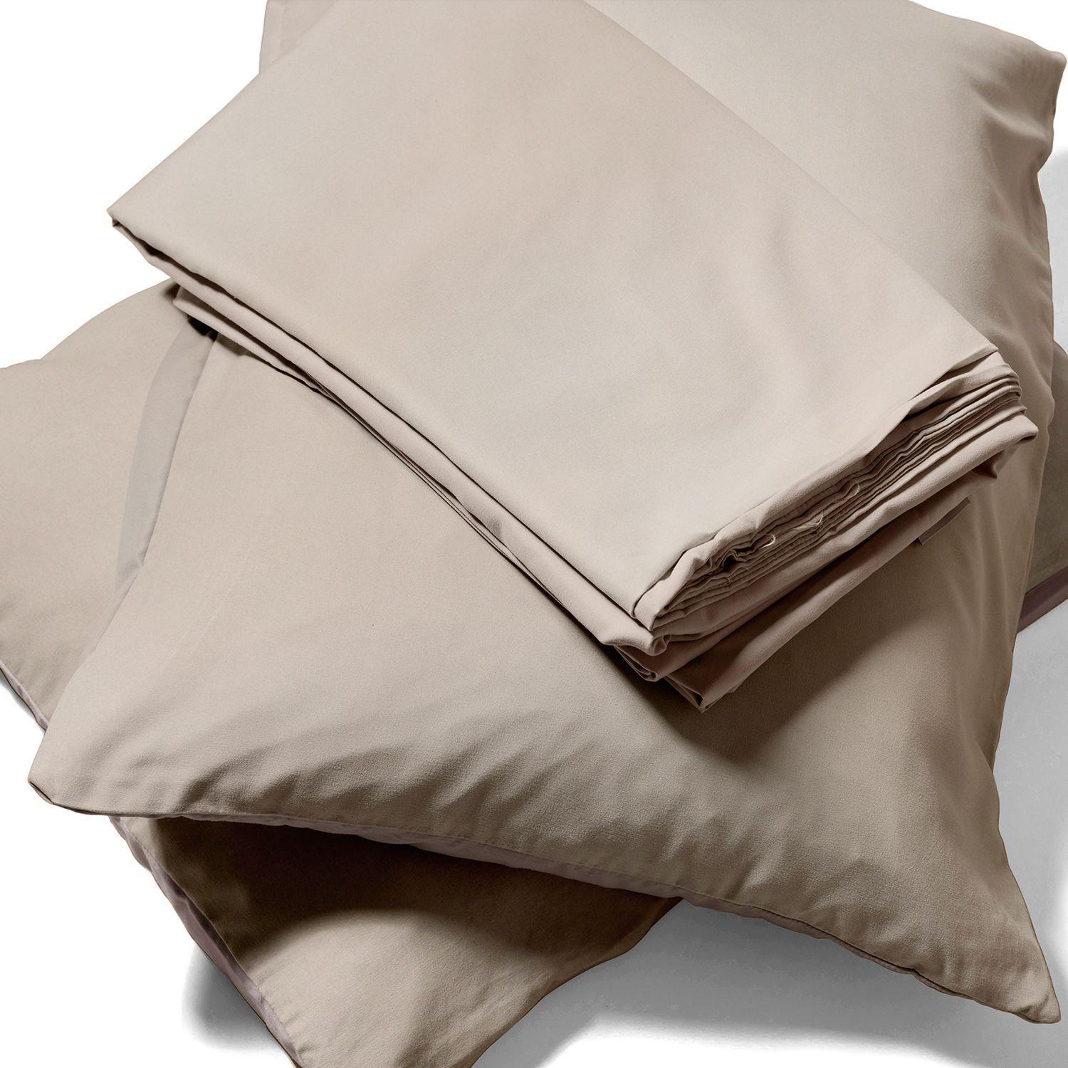 Juego de sábanas Nautica 4 piezas microfibra 2 plazas beige-3