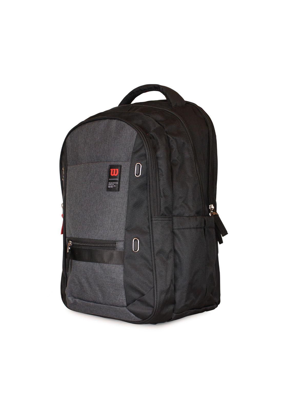 Pack Wilson mochila Seul gris + banano Oslo negro-3