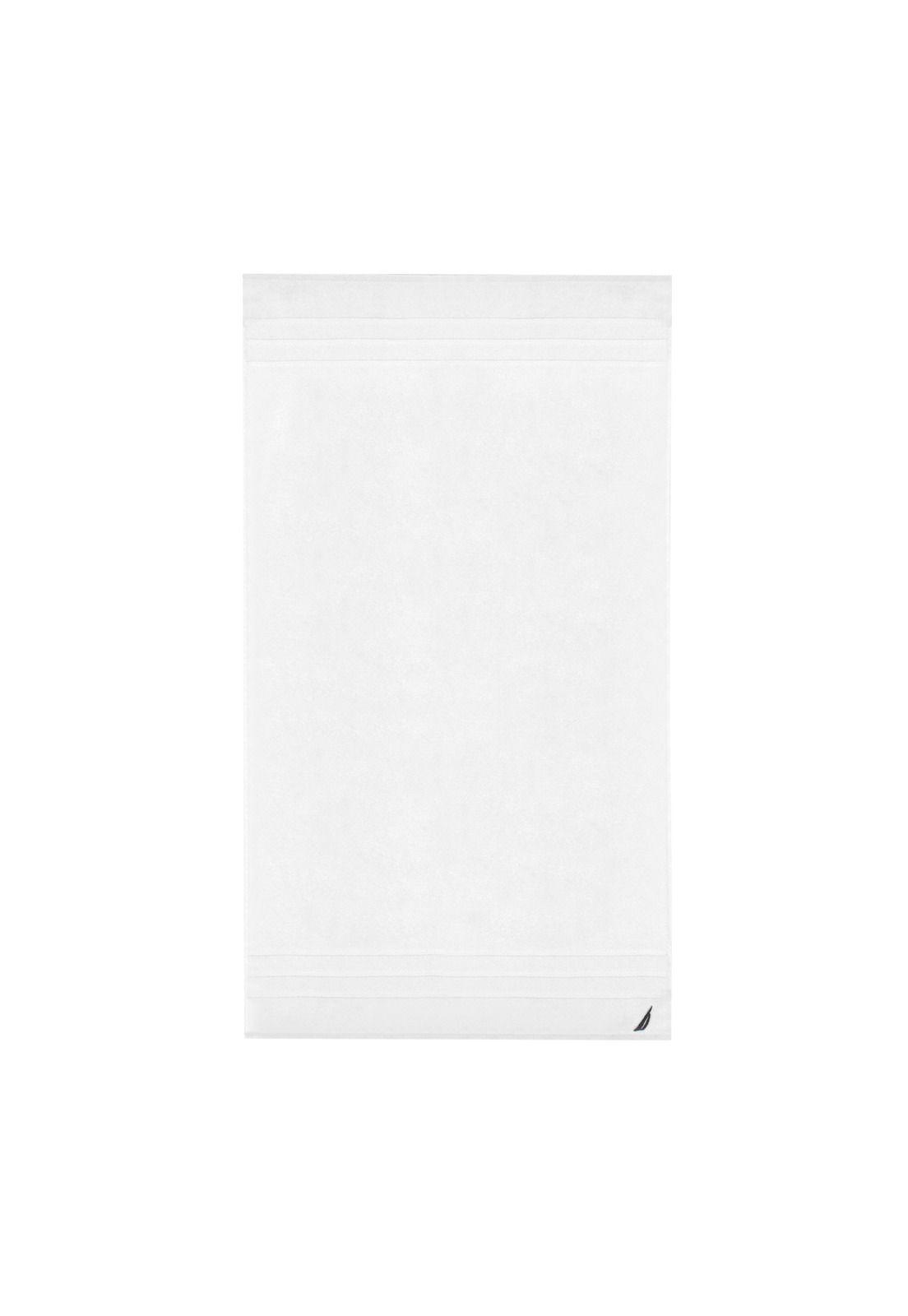 Set 3 Toallas Nautica SIGNATURE Cara+mano+cuerpo 100% algodón alta calidad blanco-6