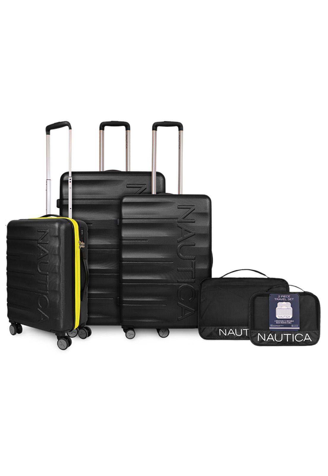 Set 3 Maletas Ibiza S+M+L negro + Organizador Nautica-0