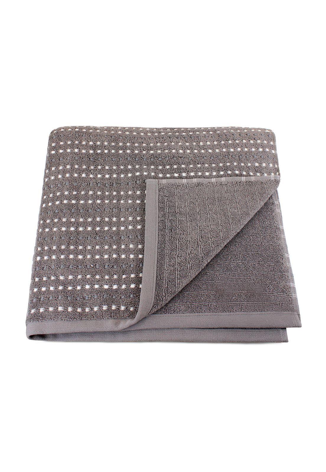 Pack 2 Toallas de Baño Stripe Nautica Home 100% algodón76x137cm gris-2