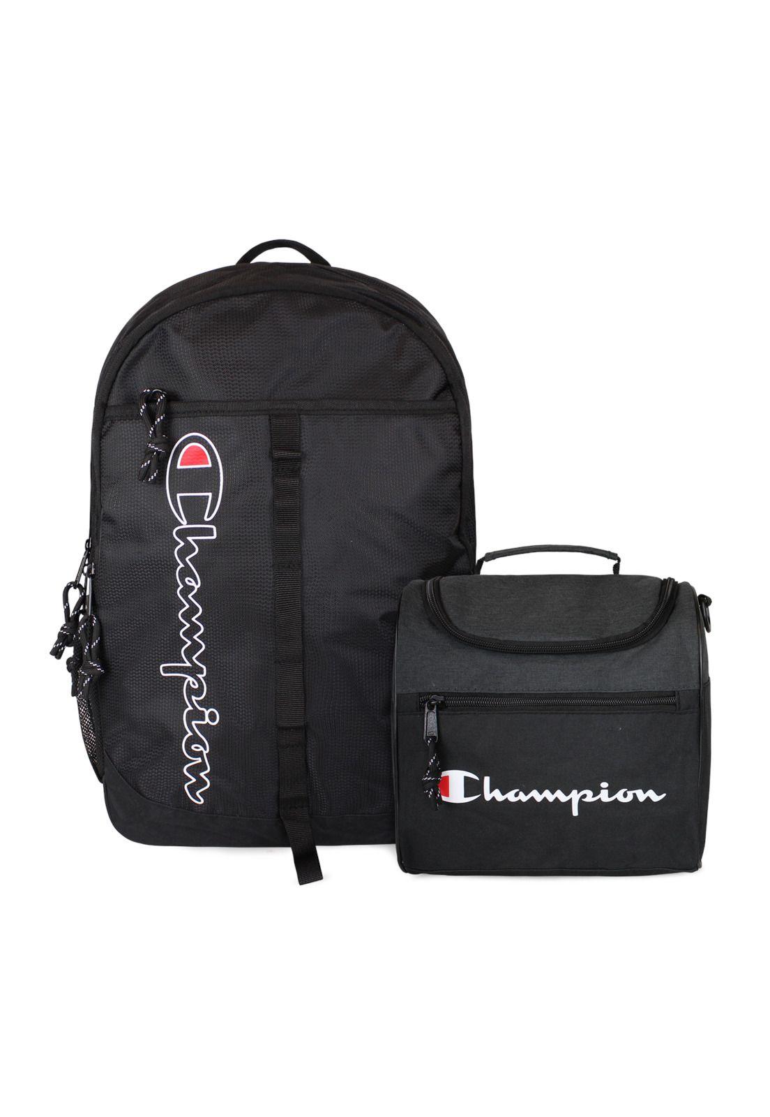 Pack Champion Mochila Georgia + Lonchera Oxford negra-0