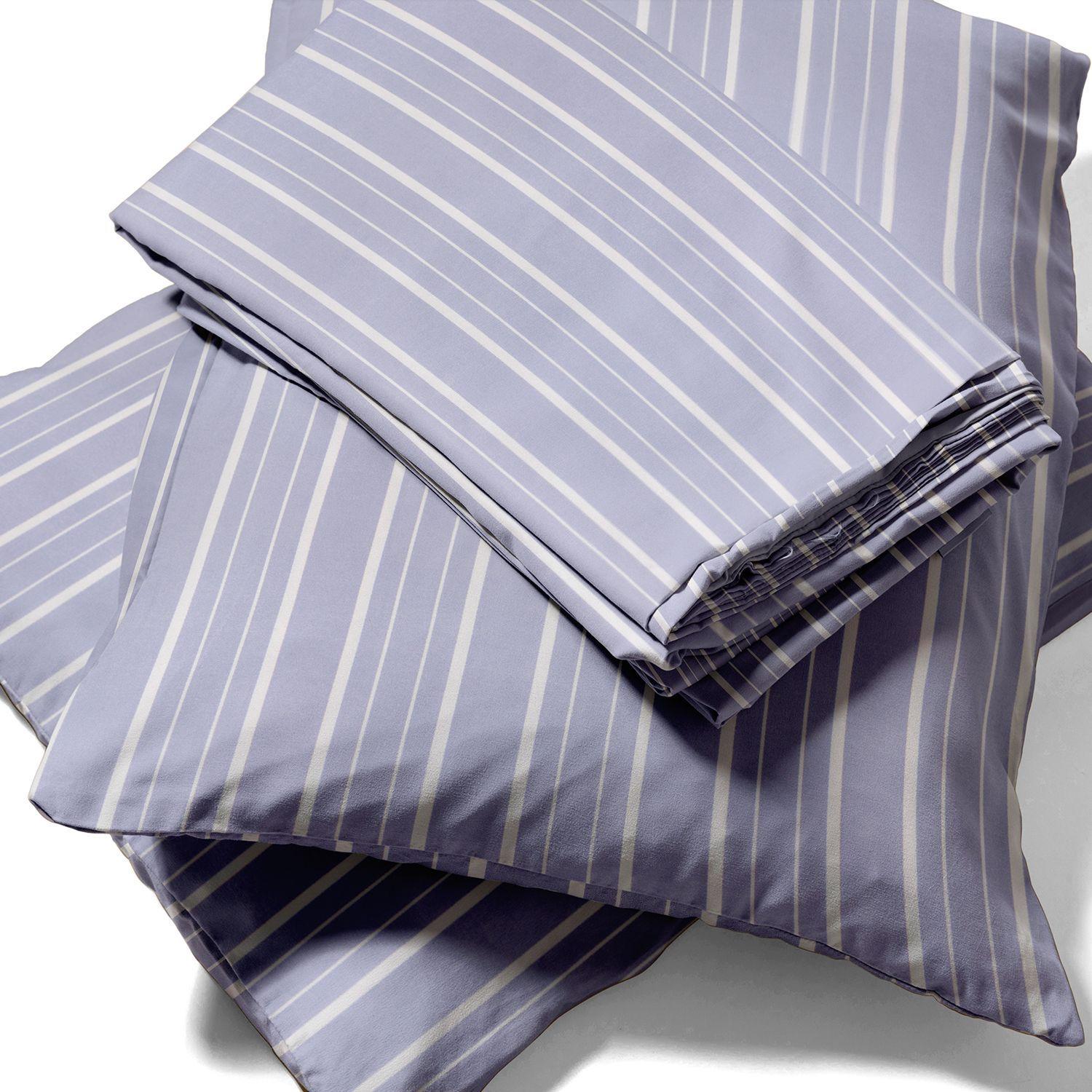 Juego de sábanas Nautica 4 piezas microfibra 2 plazas lineas azules-3