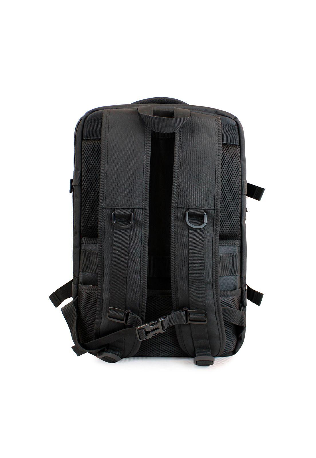 Mochila de viaje Viral Plus tipo maleta con usb Swiss Bag negra-7