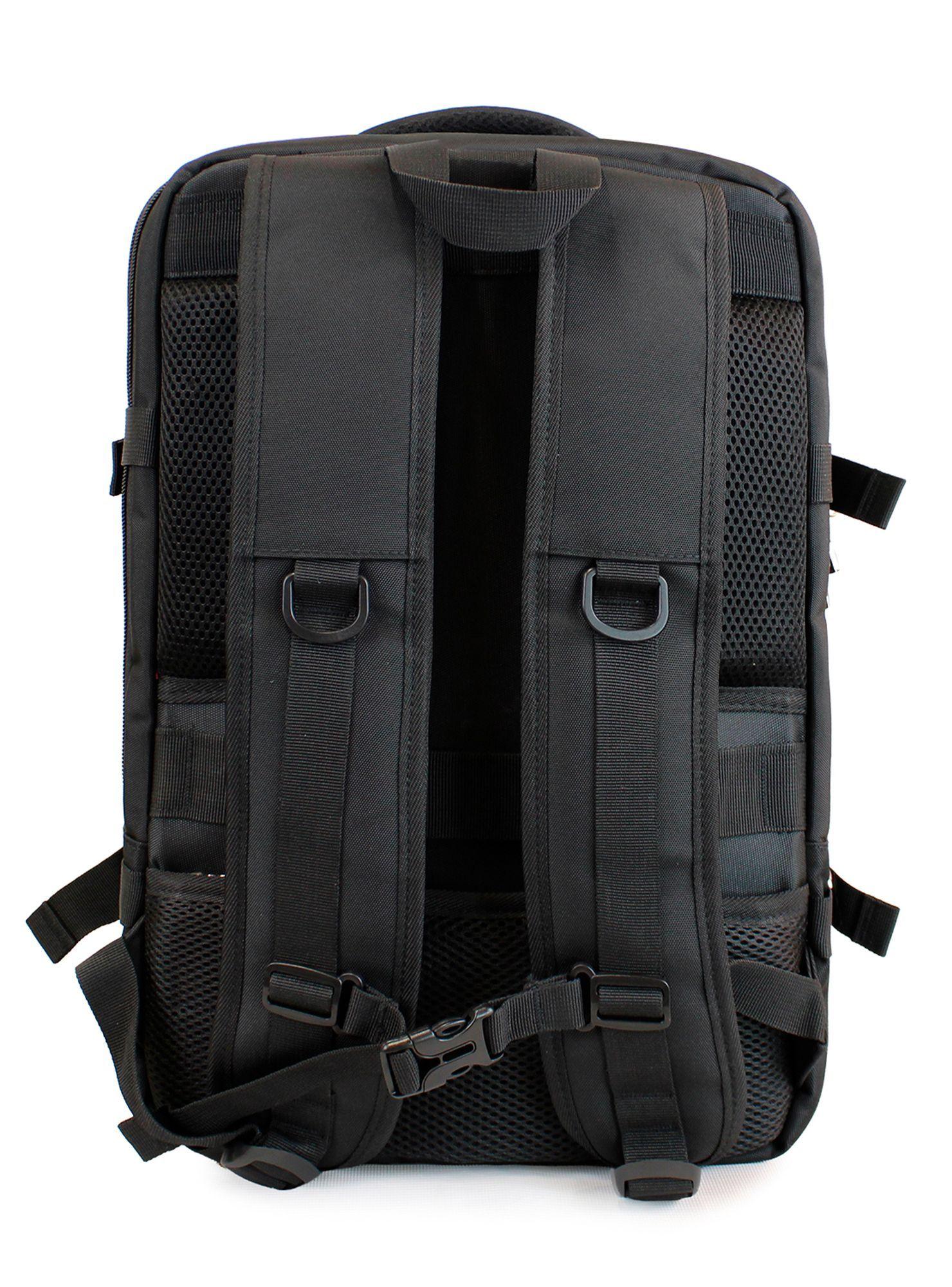 Mochila de viaje Viral Plus tipo maleta con usb Swiss Bag negra-9