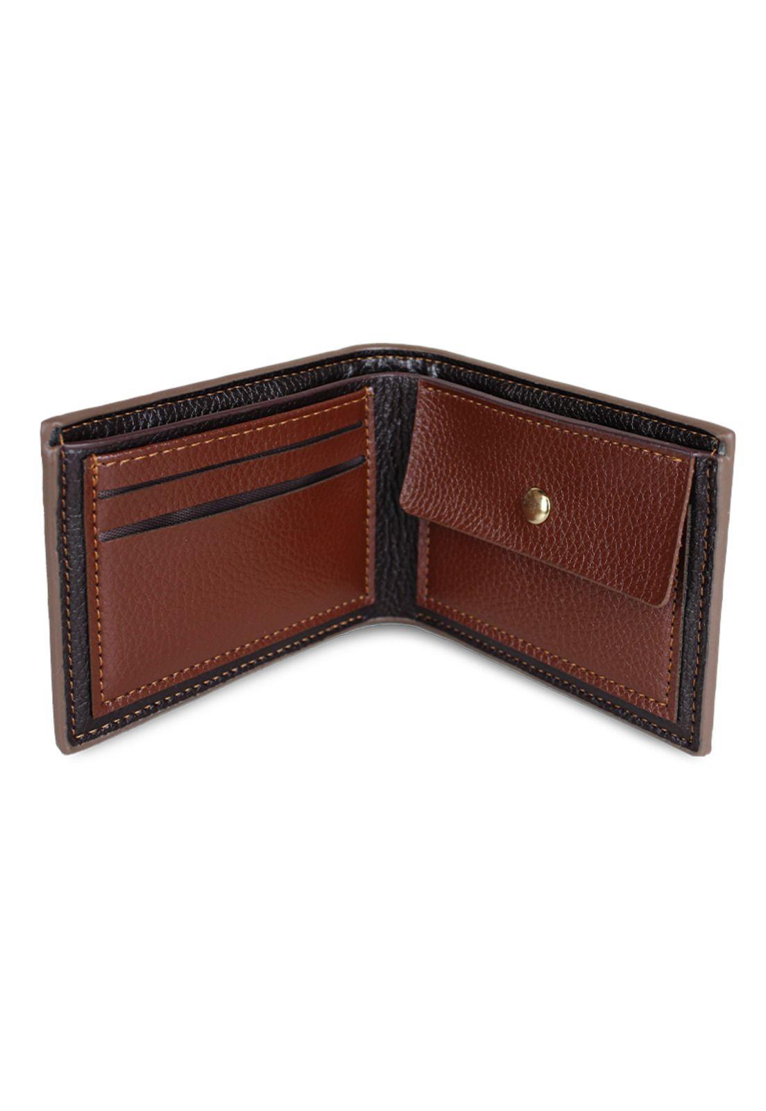 Billetera de hombre León café oscuro Carven Paris-2