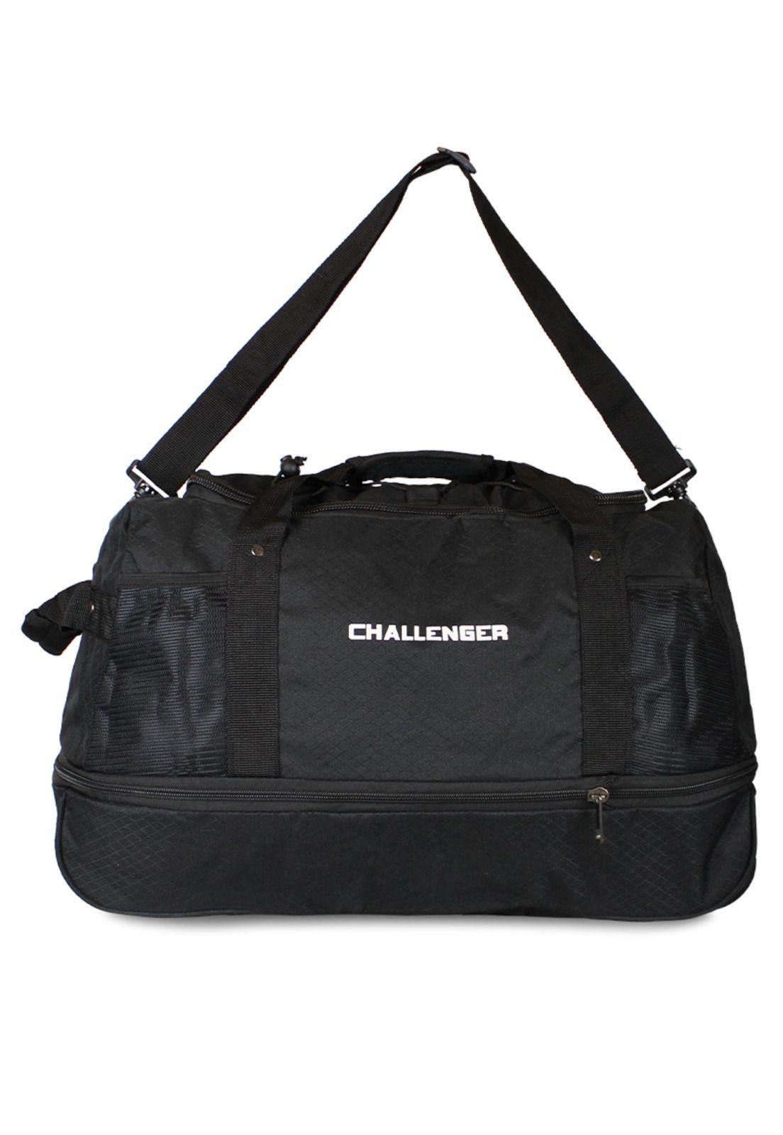 Bolso tipo Mochila con ruedas Challenger negro-4