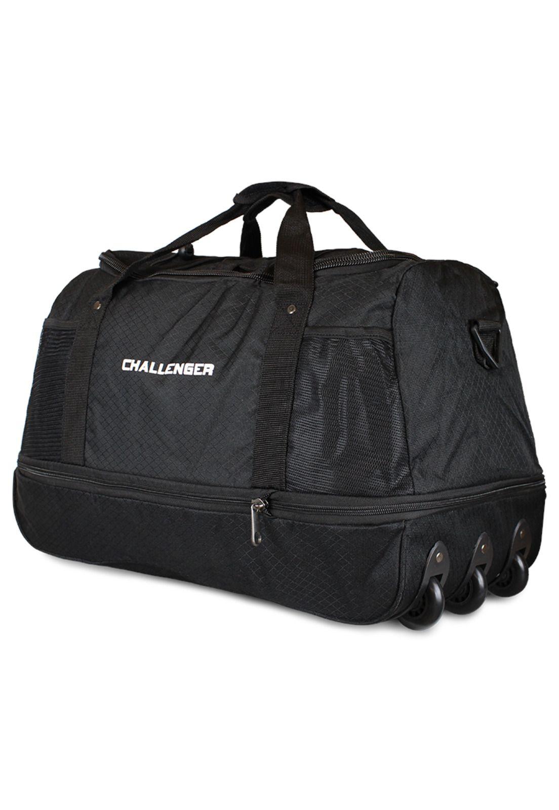 Bolso tipo Mochila con ruedas Challenger negro-5