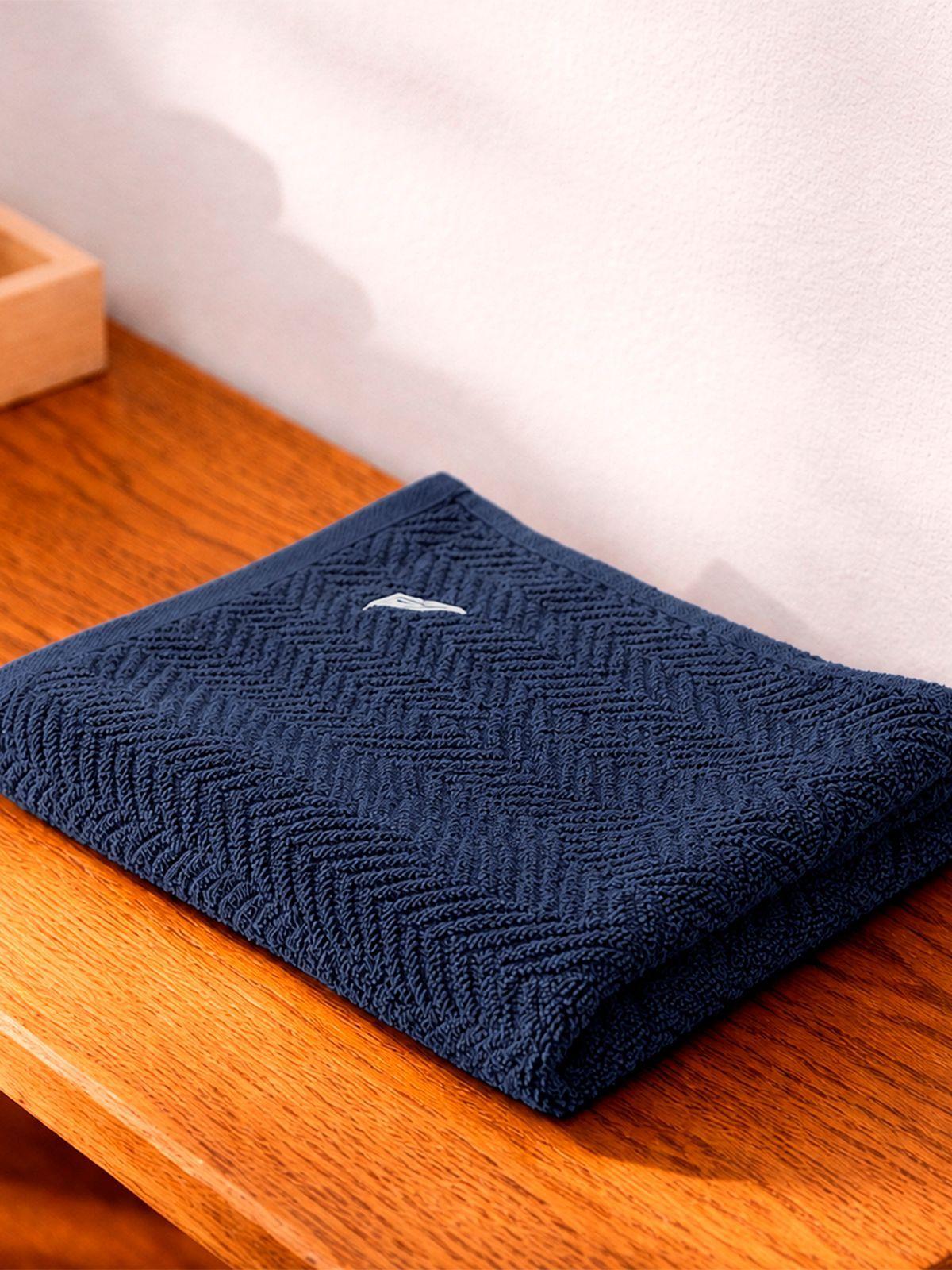 Toalla de mano VIS Nautica 100% algodón alta calidad 30x50cm azul-0