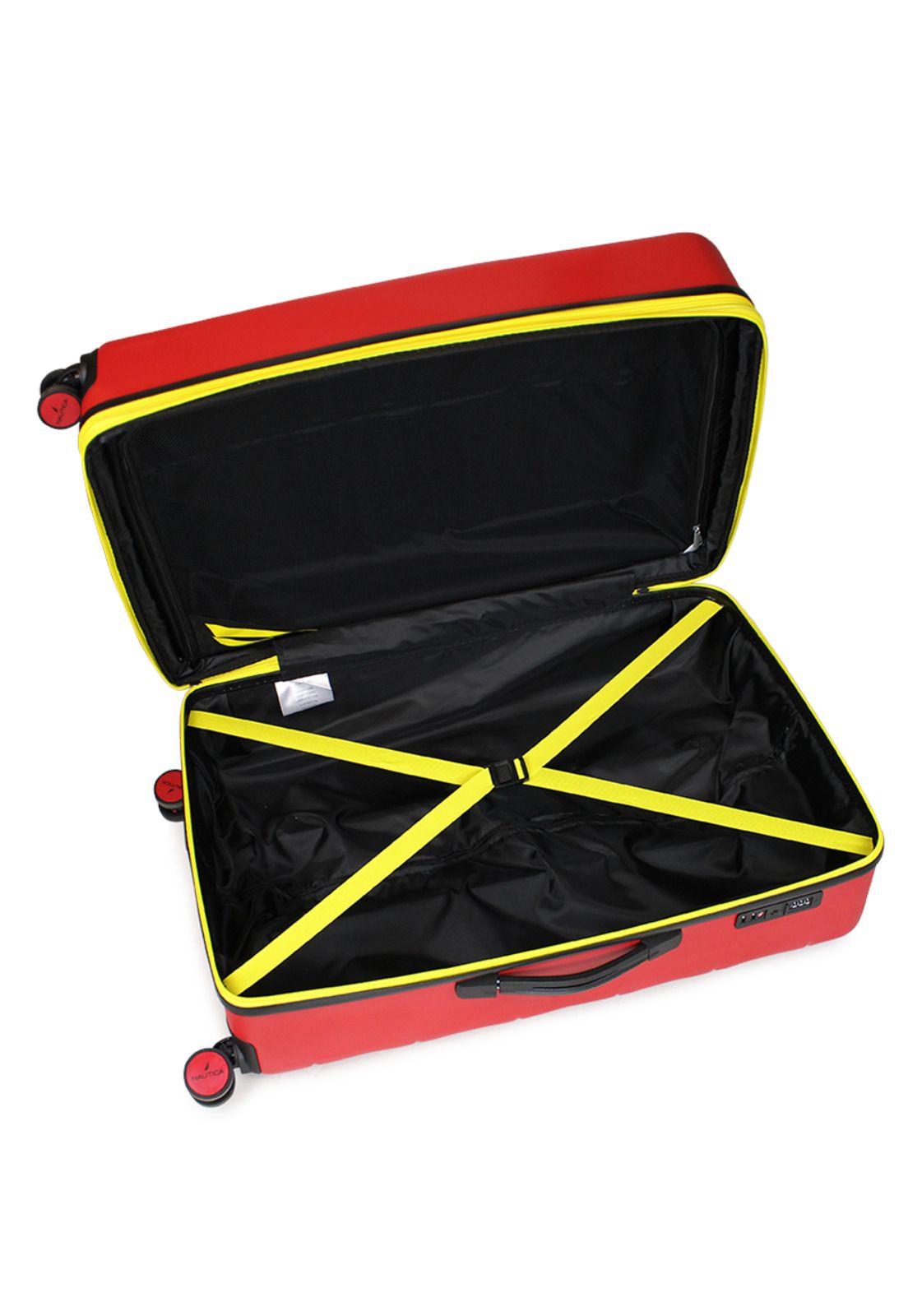 Set 3 Maletas Ibiza S+M+L roja + Organizador Nautica-4