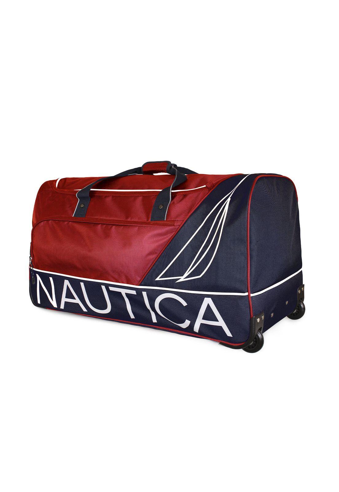 Bolso de Viaje con ruedas Nautica Mannar L rojo + Candado-4