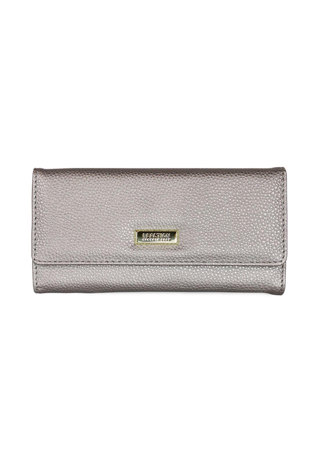 Pack Billetera Fidelia gris + Pañuelo Oni blanco Kenneth Cole-2