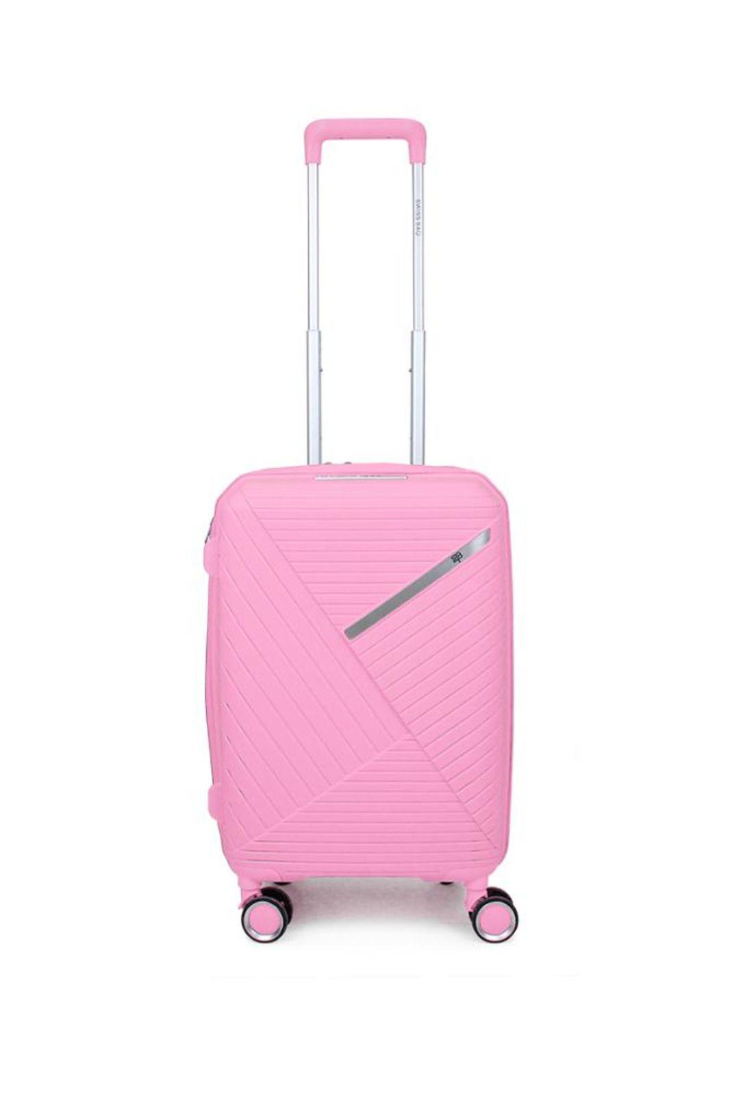 Maleta cabina con puerto USB Storm rosada Swiss bag-1