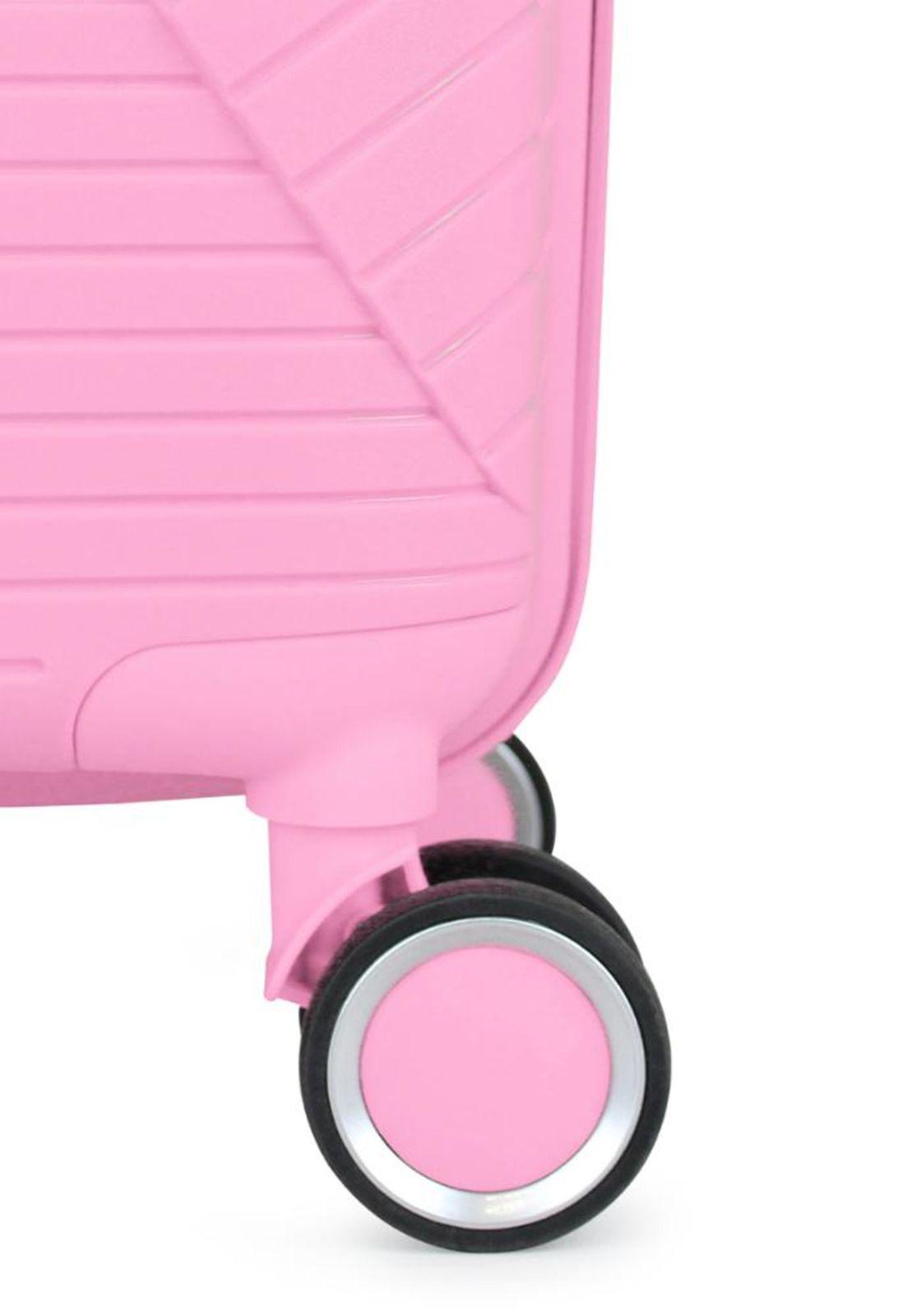 Maleta cabina con puerto USB Storm rosada Swiss bag-3