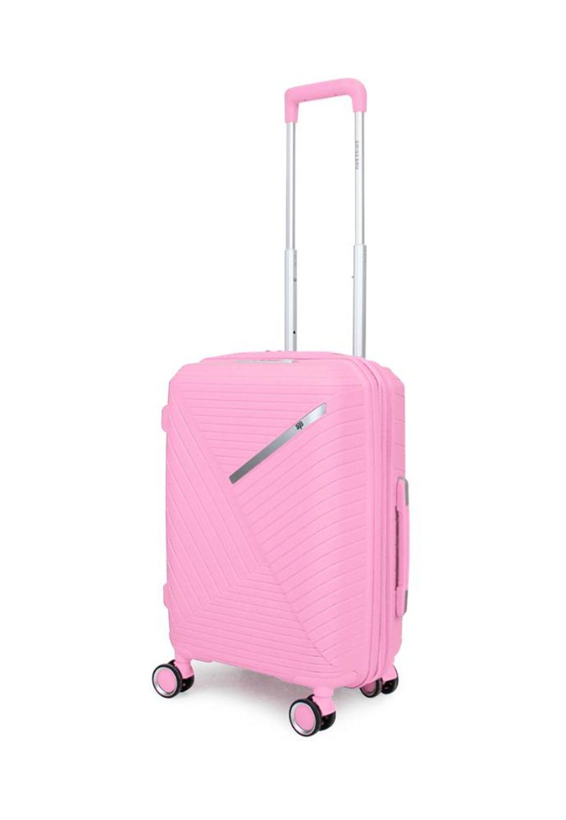 Maleta cabina con puerto USB Storm rosada Swiss bag-6
