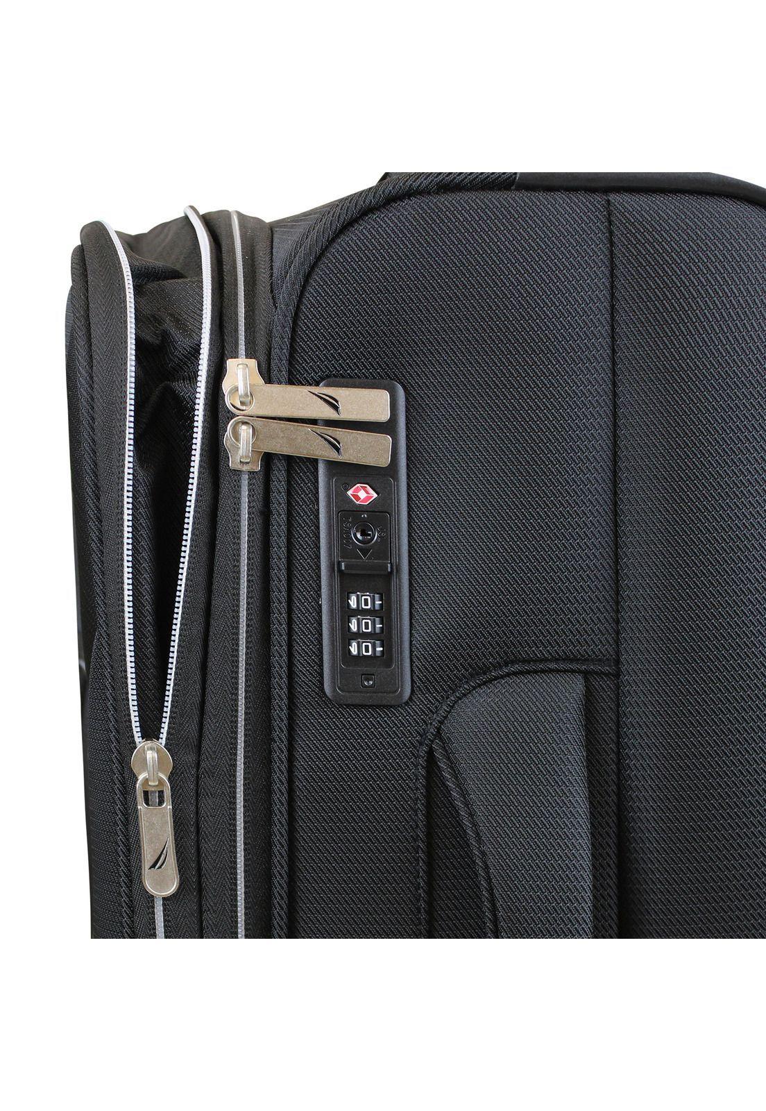 Maleta blanda de tela grande Nautica Valencia L 23kg negra-2