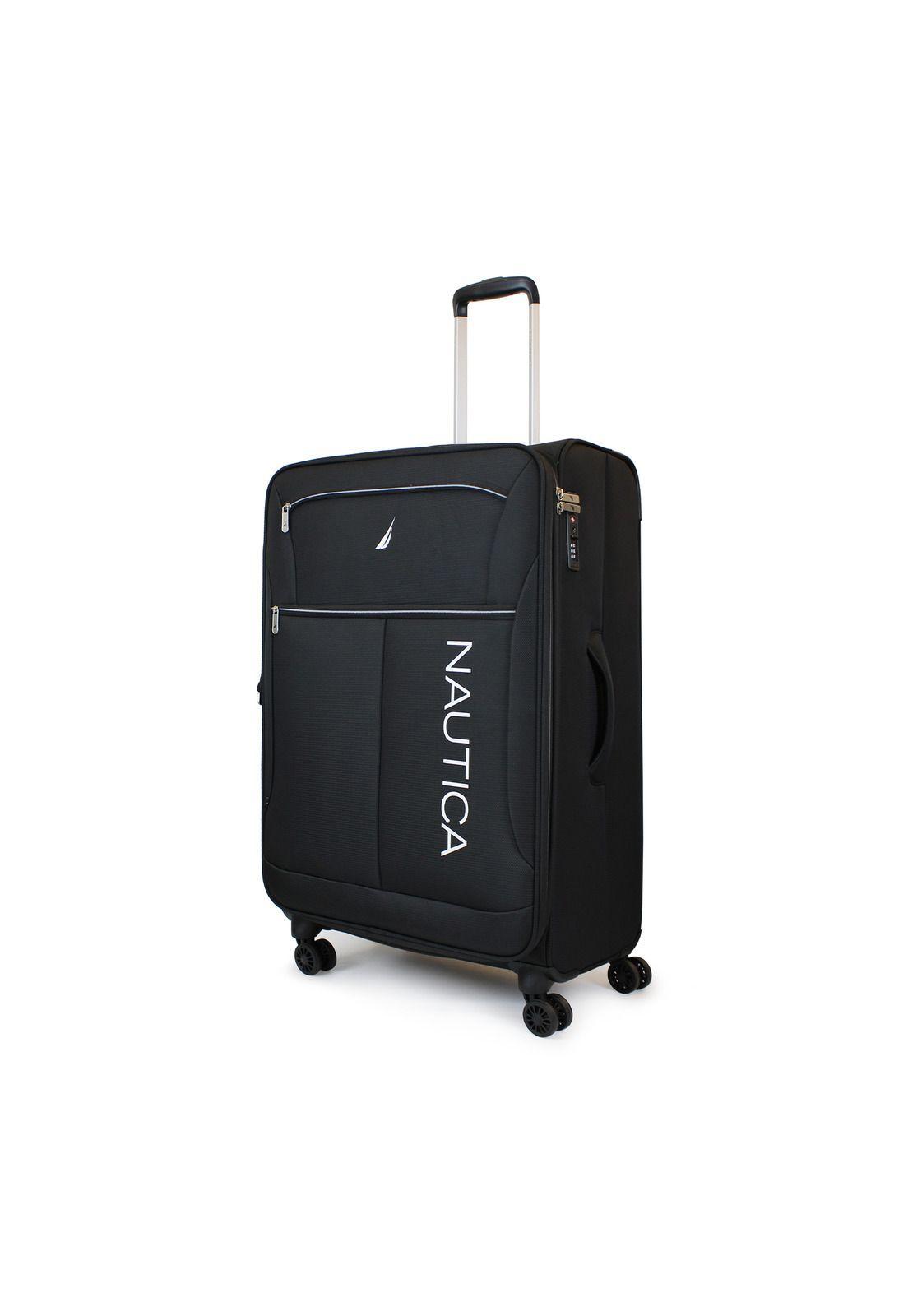 Maleta blanda de tela grande Nautica Valencia L 23kg negra-5