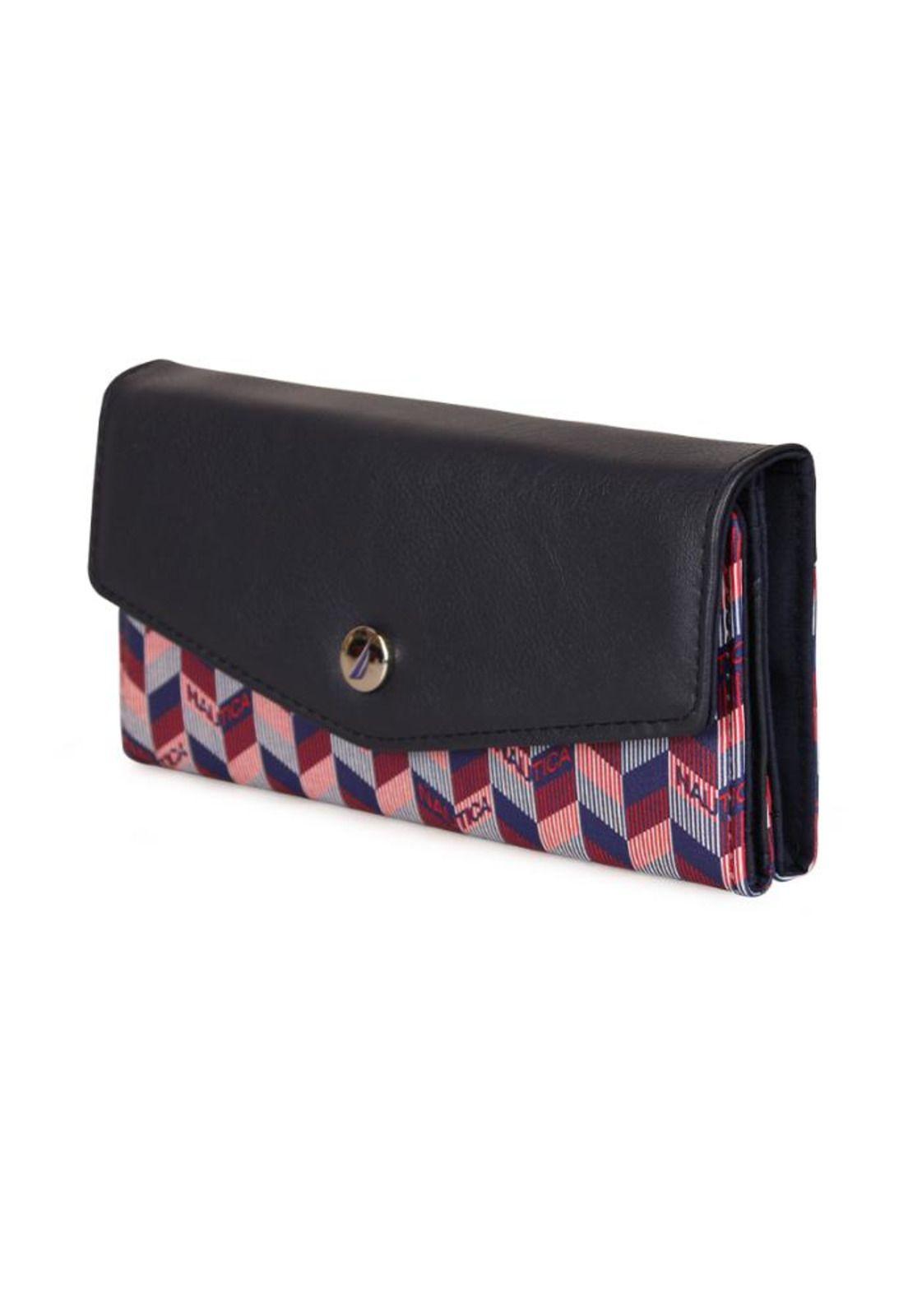 Billetera de mujer Catar azul-rojo Nautica-4