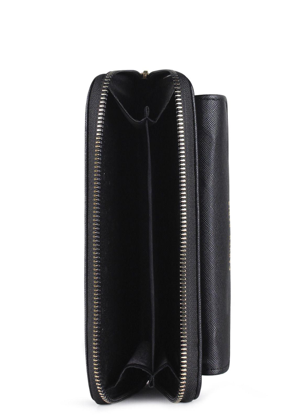 Pack Billetera Aria negra + Pañuelo Omani negro Carven-4