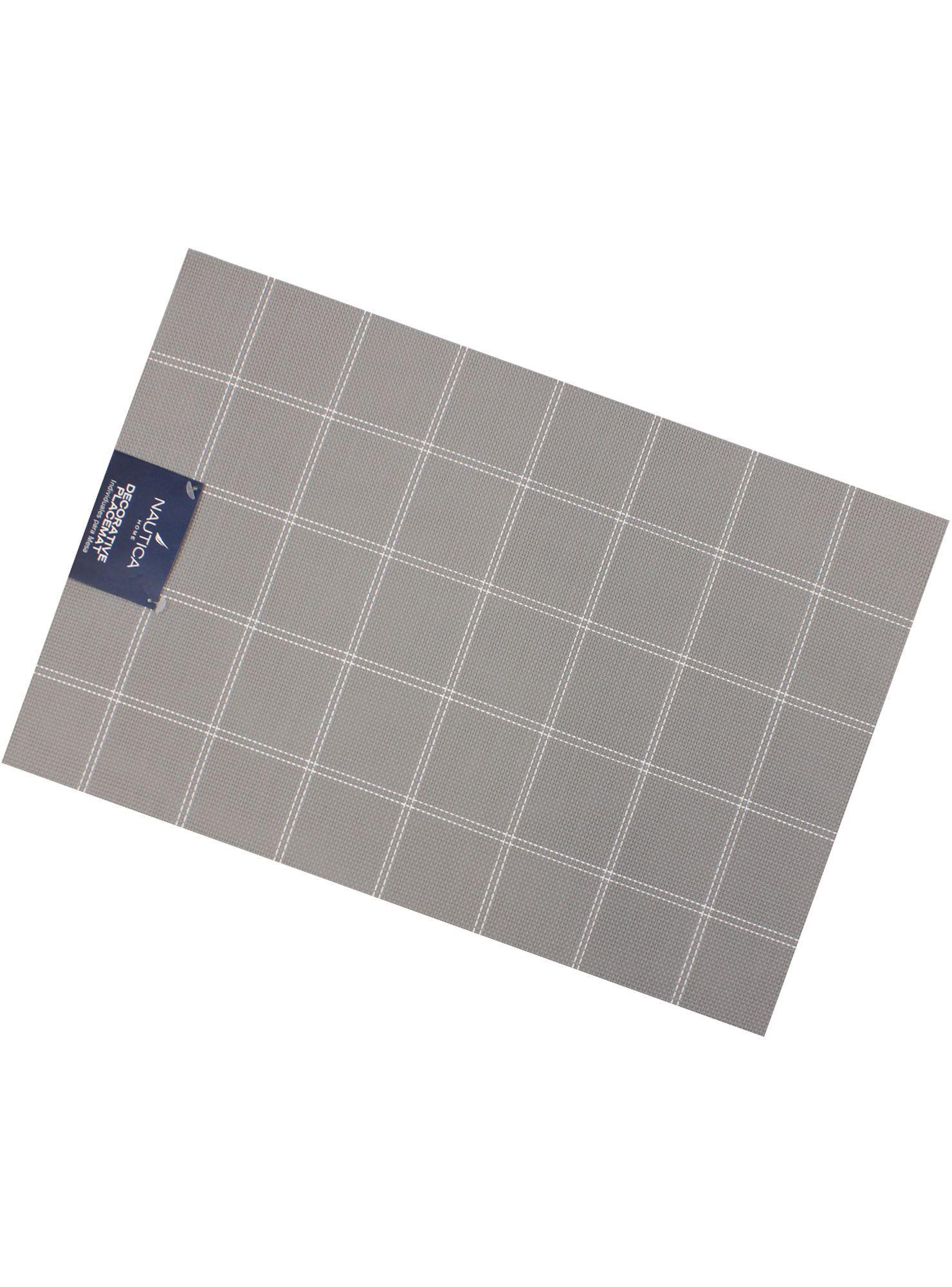 Pack 6 Individuales de mesa Nautica Home 45x30cm gris a cuadros-2