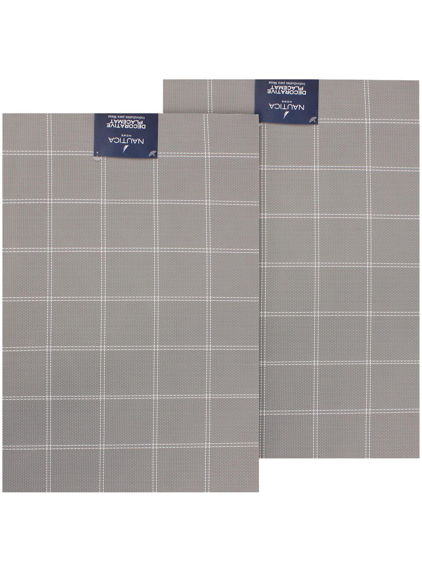 Pack 6 Individuales de mesa Nautica Home 45x30cm gris a cuadros-3
