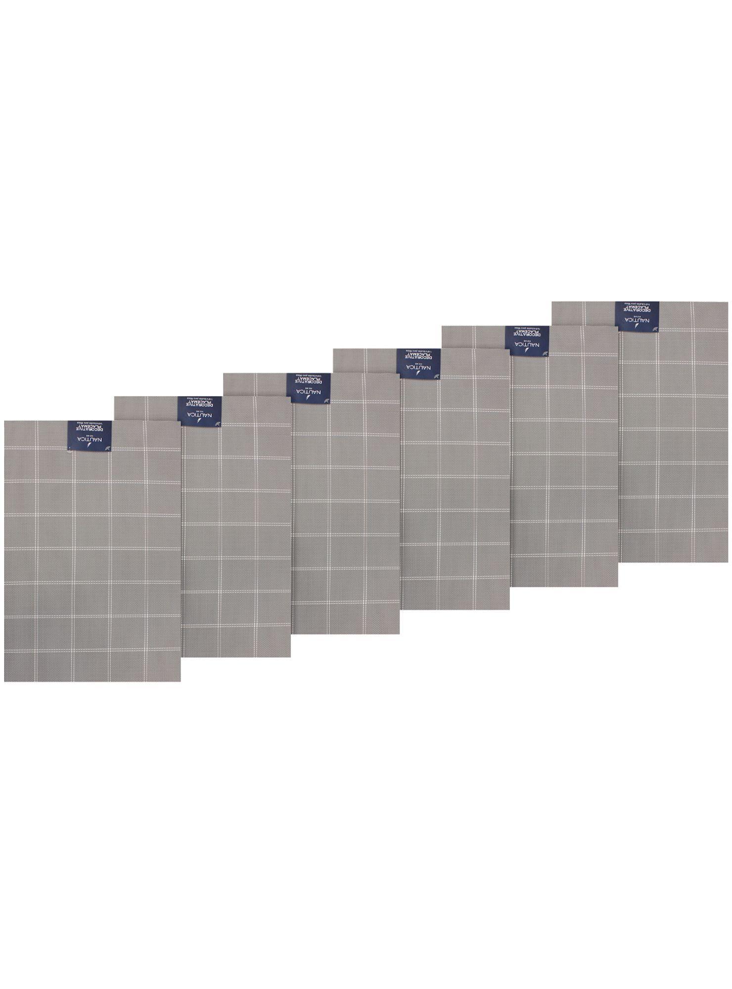 Pack 6 Individuales de mesa Nautica Home 45x30cm gris a cuadros-4