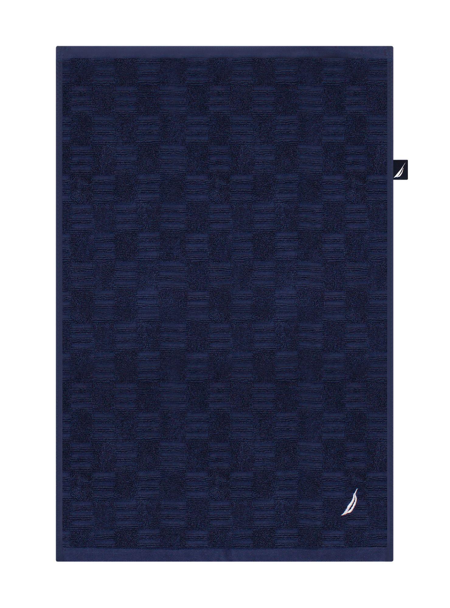 Toalla de cara SAVOY Nautica 100% algodón 30x50cm hipoalergénica azul marino-2
