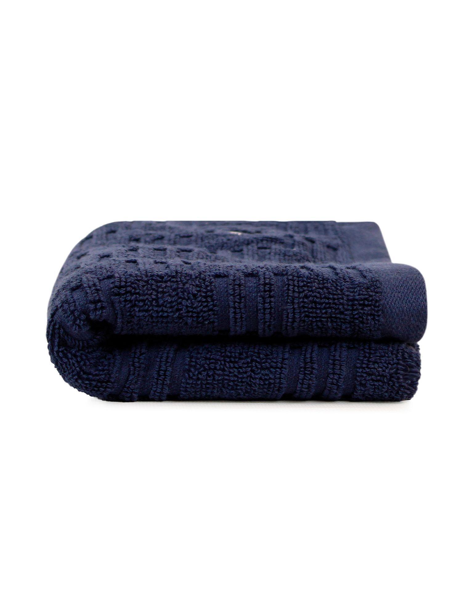 Toalla de cara SAVOY Nautica 100% algodón 30x50cm hipoalergénica azul marino-4
