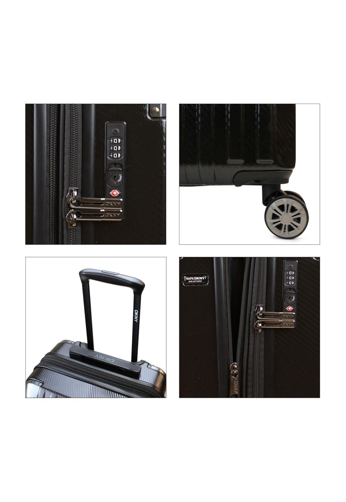 Pack 2 Maletas Donna Karan Glow S 10kg + L 23kg negra DKNY-7