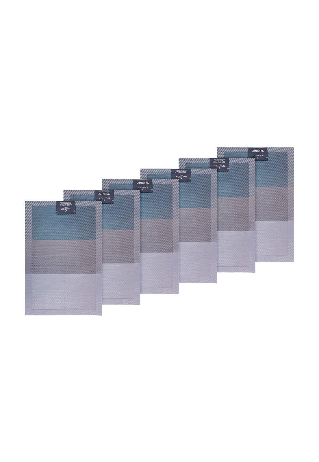 Pack 6 Individuales de mesa Nautica Home 45x30cm degrade azul-3