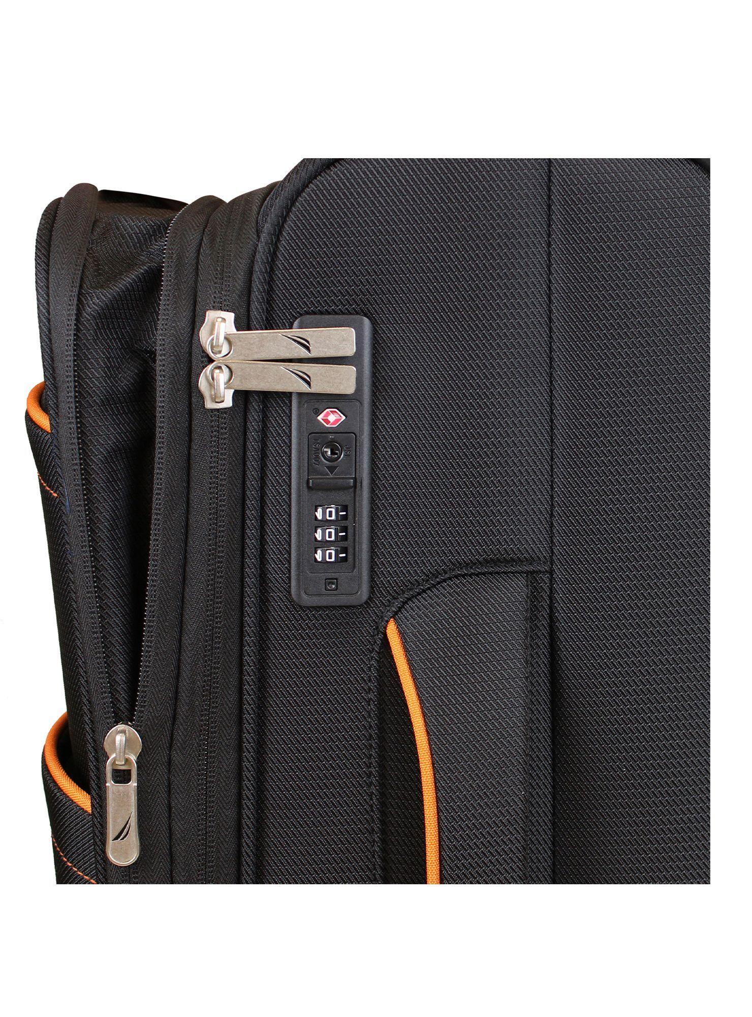 Maleta blanda de tela mediana Nautica Lisboa 20kg negra-2