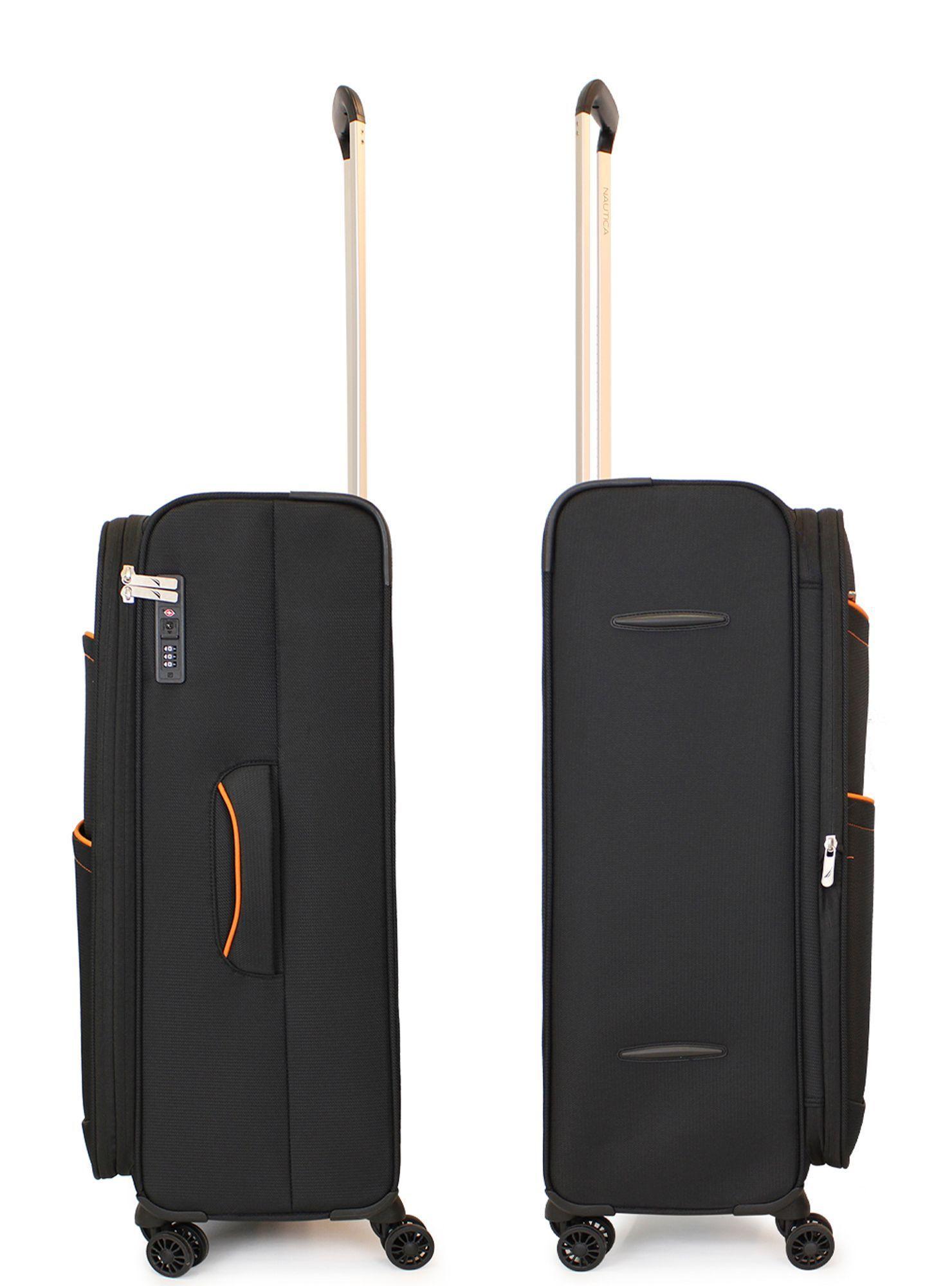 Maleta blanda de tela mediana Nautica Lisboa 20kg negra-6