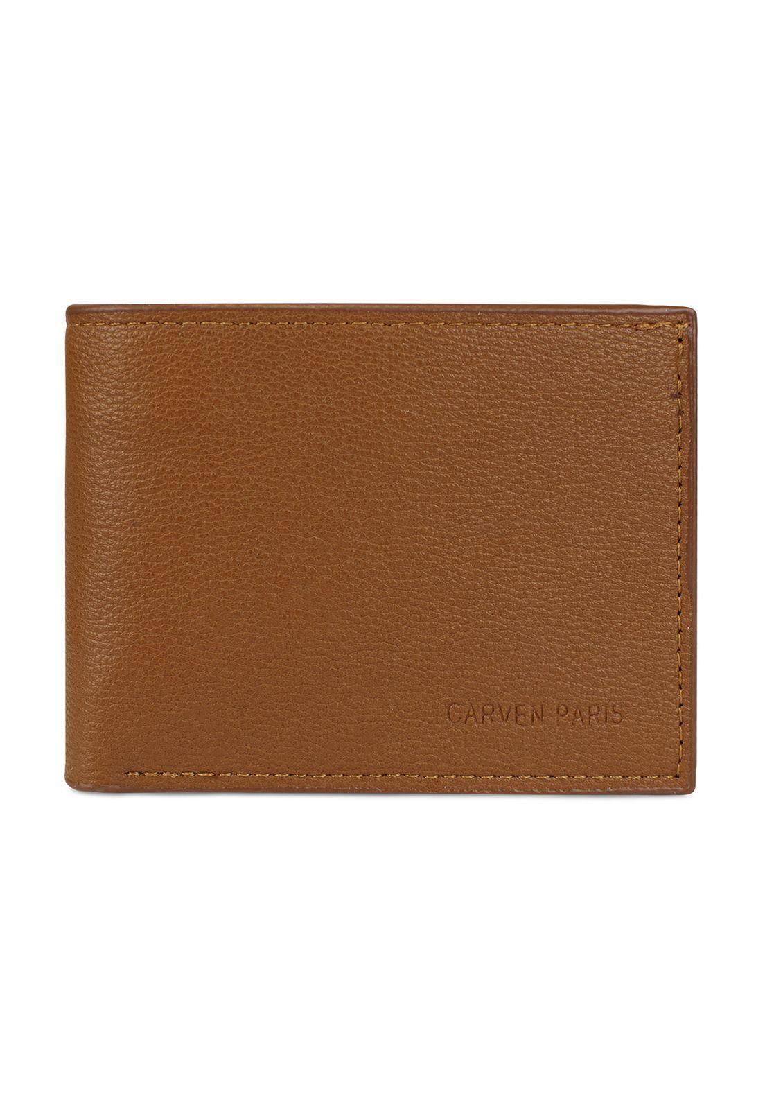 Billetera hombre Bruno café con monedero Carven Paris-2
