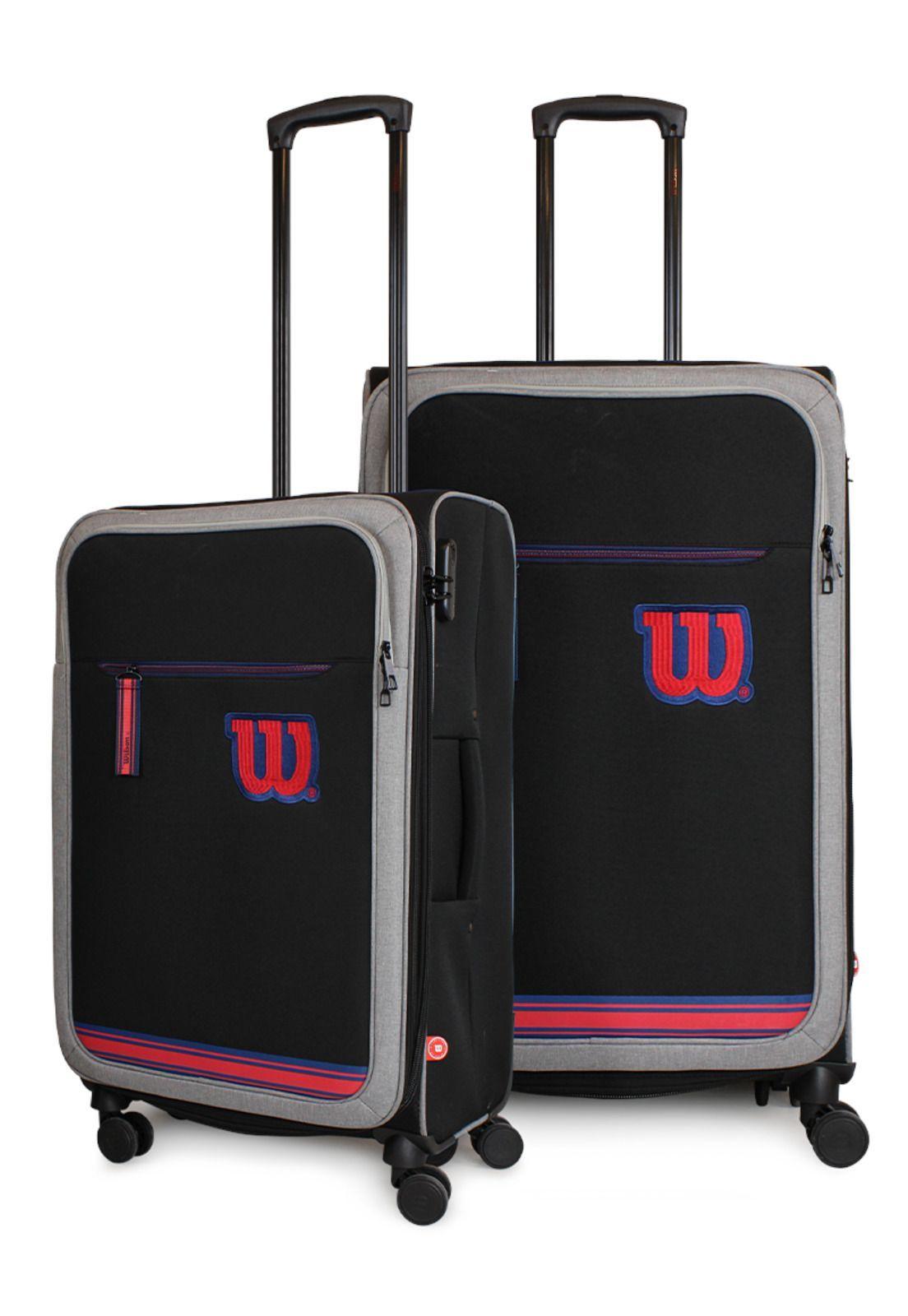 Pack 2 maletas blandas de tela Wilson M+L Sporting negra 20y23k-0