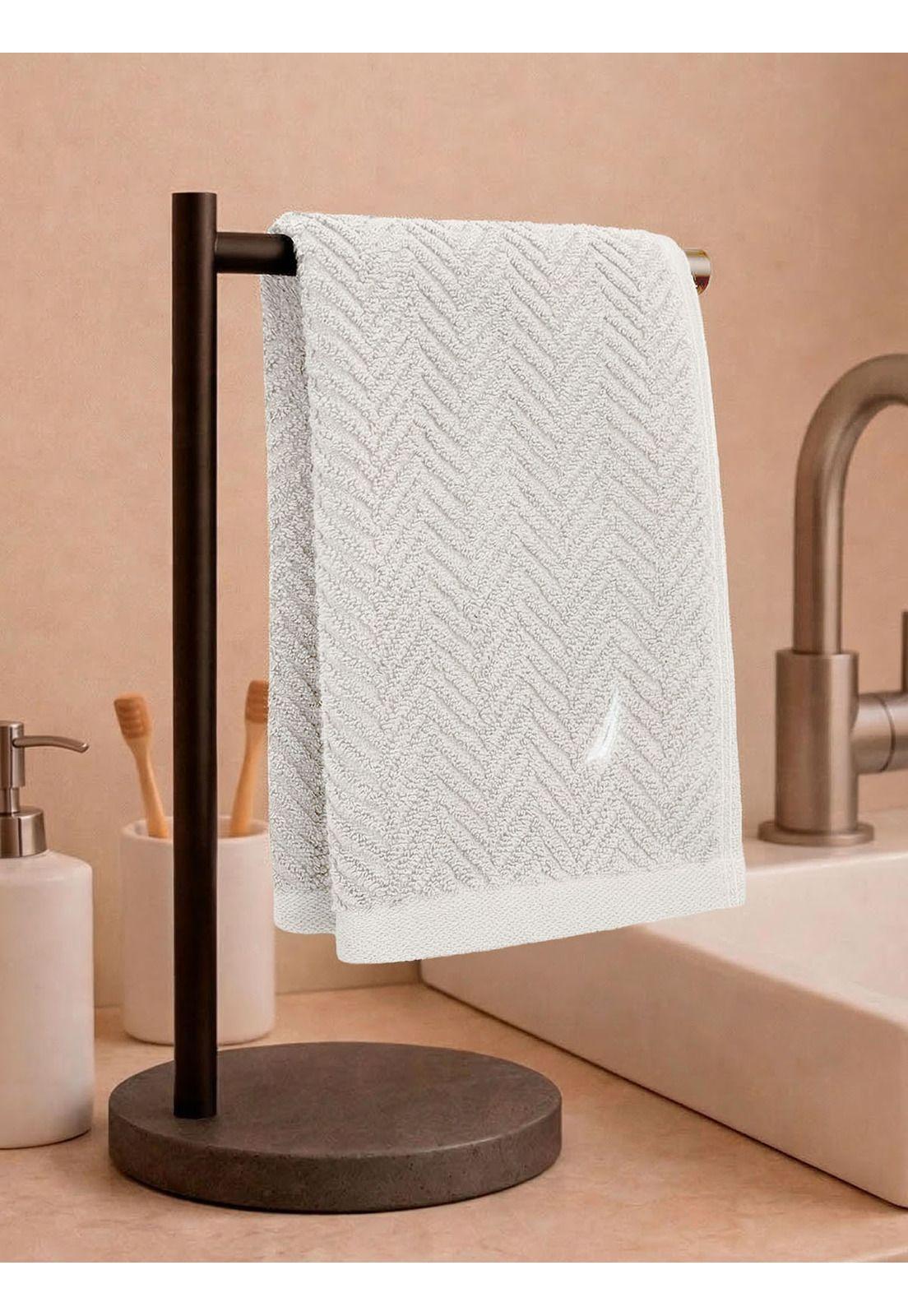 Toalla de cara VIS Nautica 100% algodón 30x50cm pieles sensibles gris-0