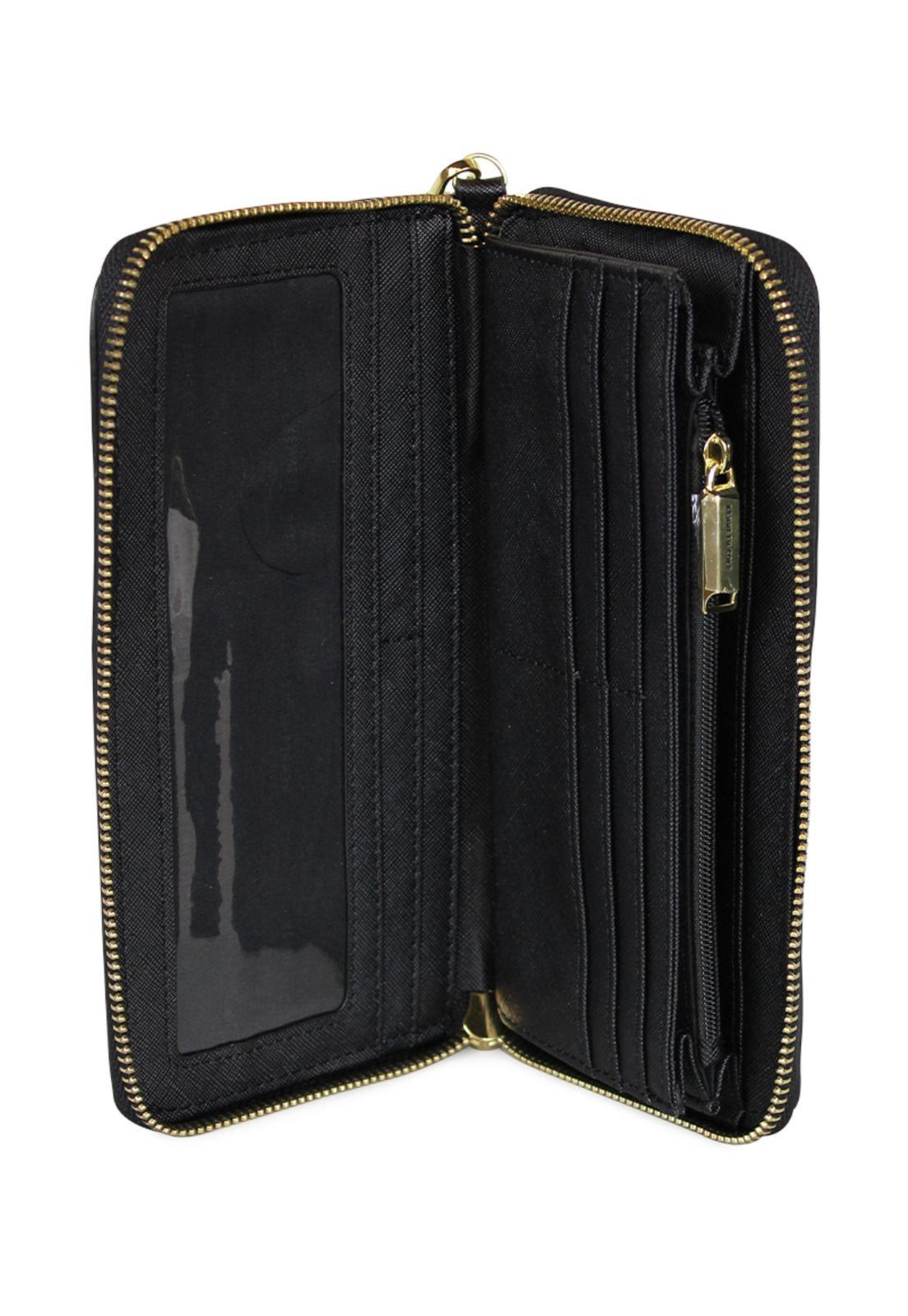 Pack Billetera Jaeda negra + Pañuelo Omani negro Kenneth Cole-3