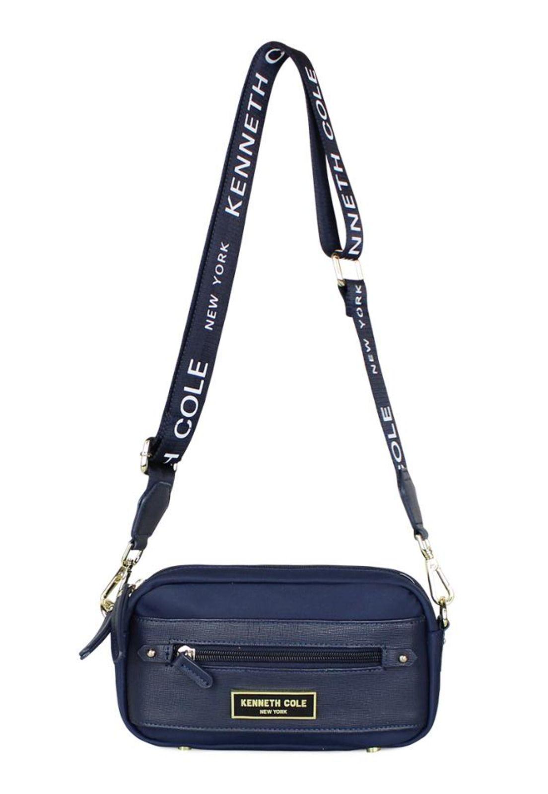 Bandolera y riñonera Promise azul Kenneth Cole-0