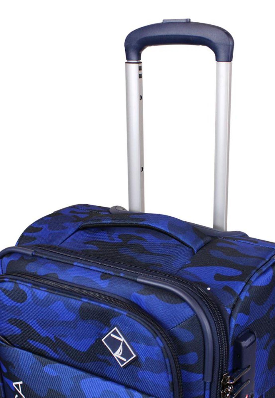 Maleta de tela Barham Mediana 20kg azul Nautica-4