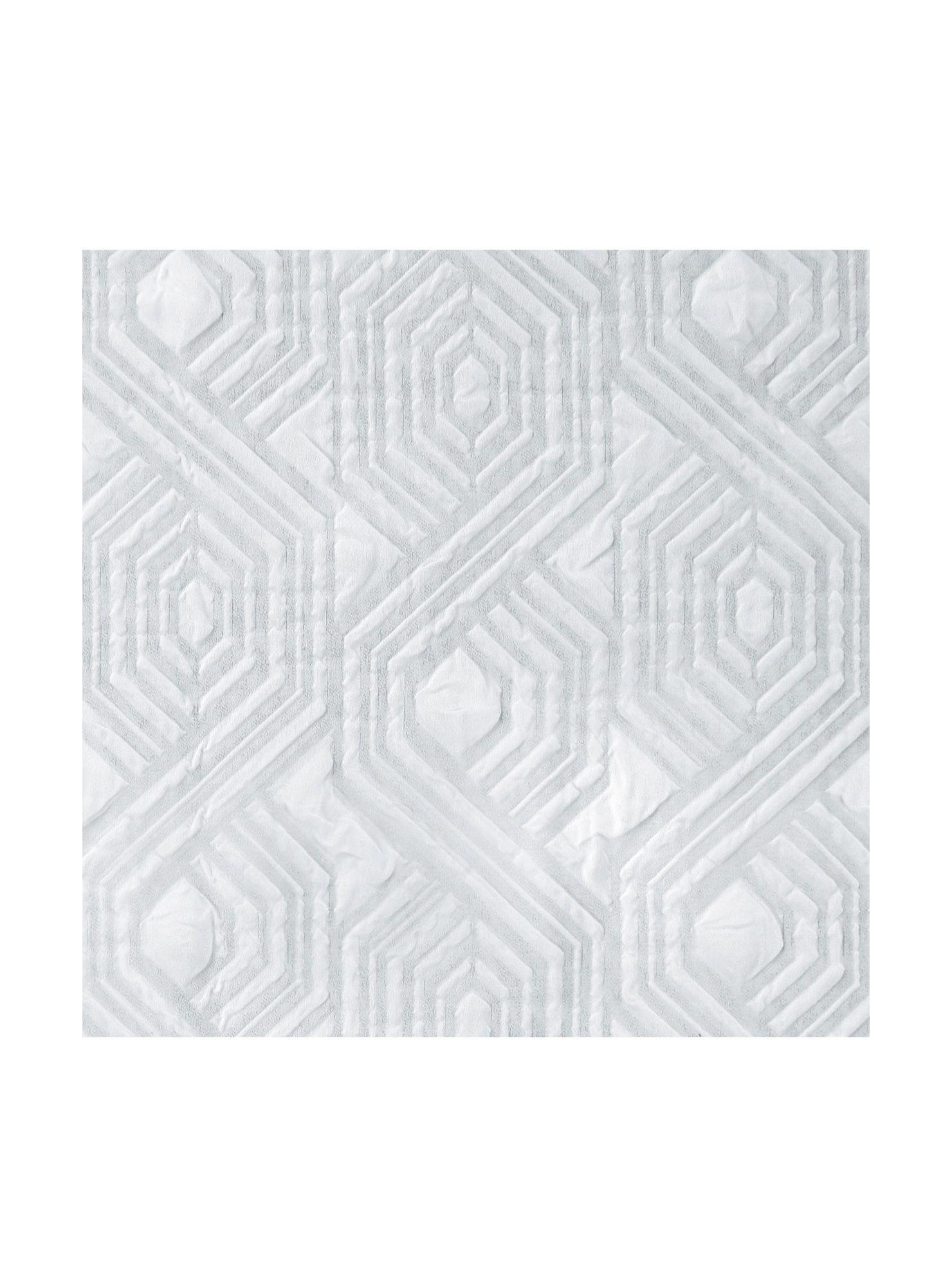 Cortina de baño Nautica Home 180x180cm diseño 3D hexágonos-3