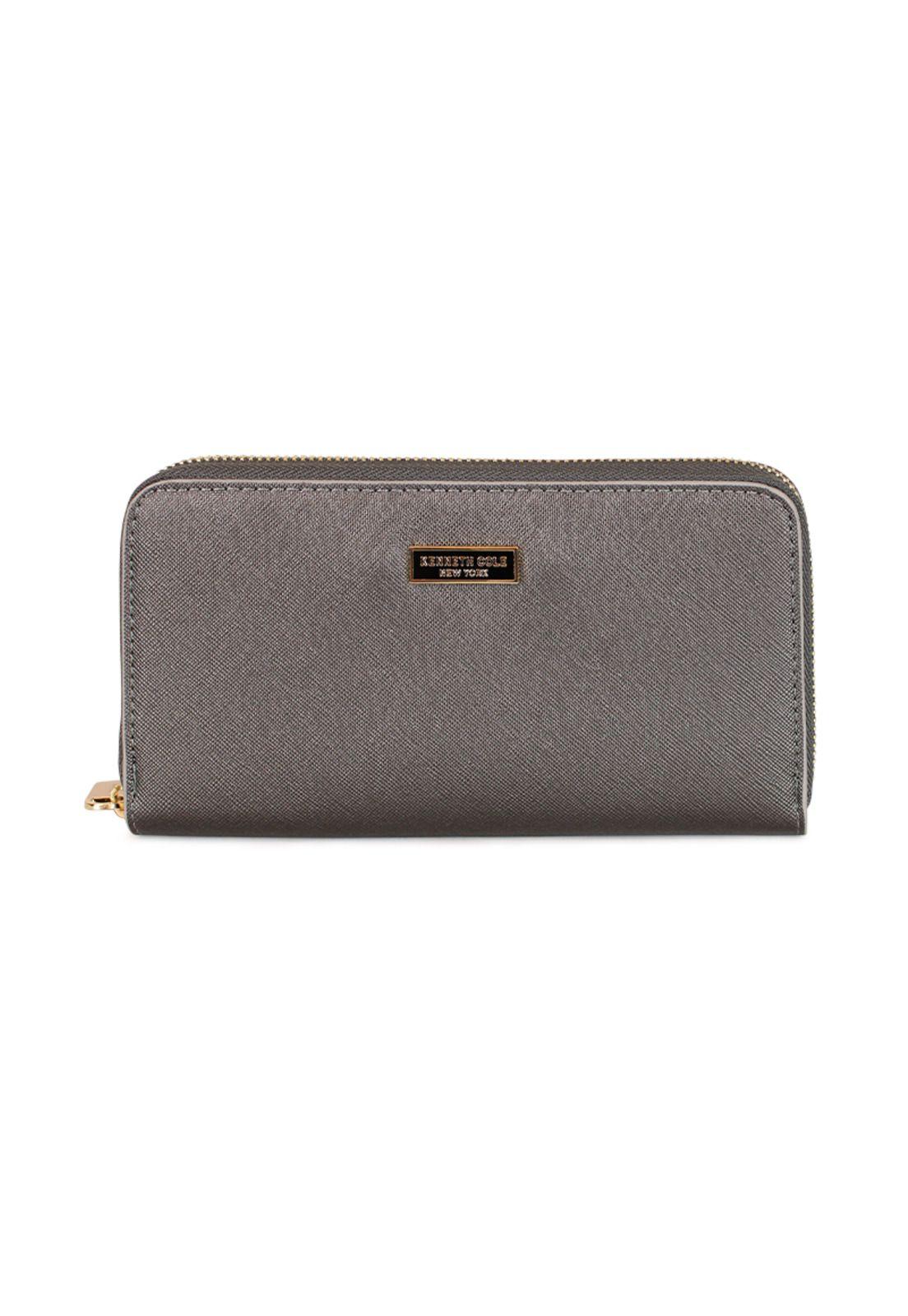 Pack Billetera Ava gris + Pañuelo Oni pink Kenneth Cole-2