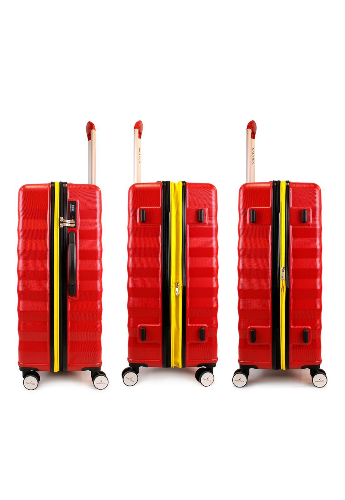 Pack 2 maletas Nautica M+L Polonia 20kg y 23kg roja-5