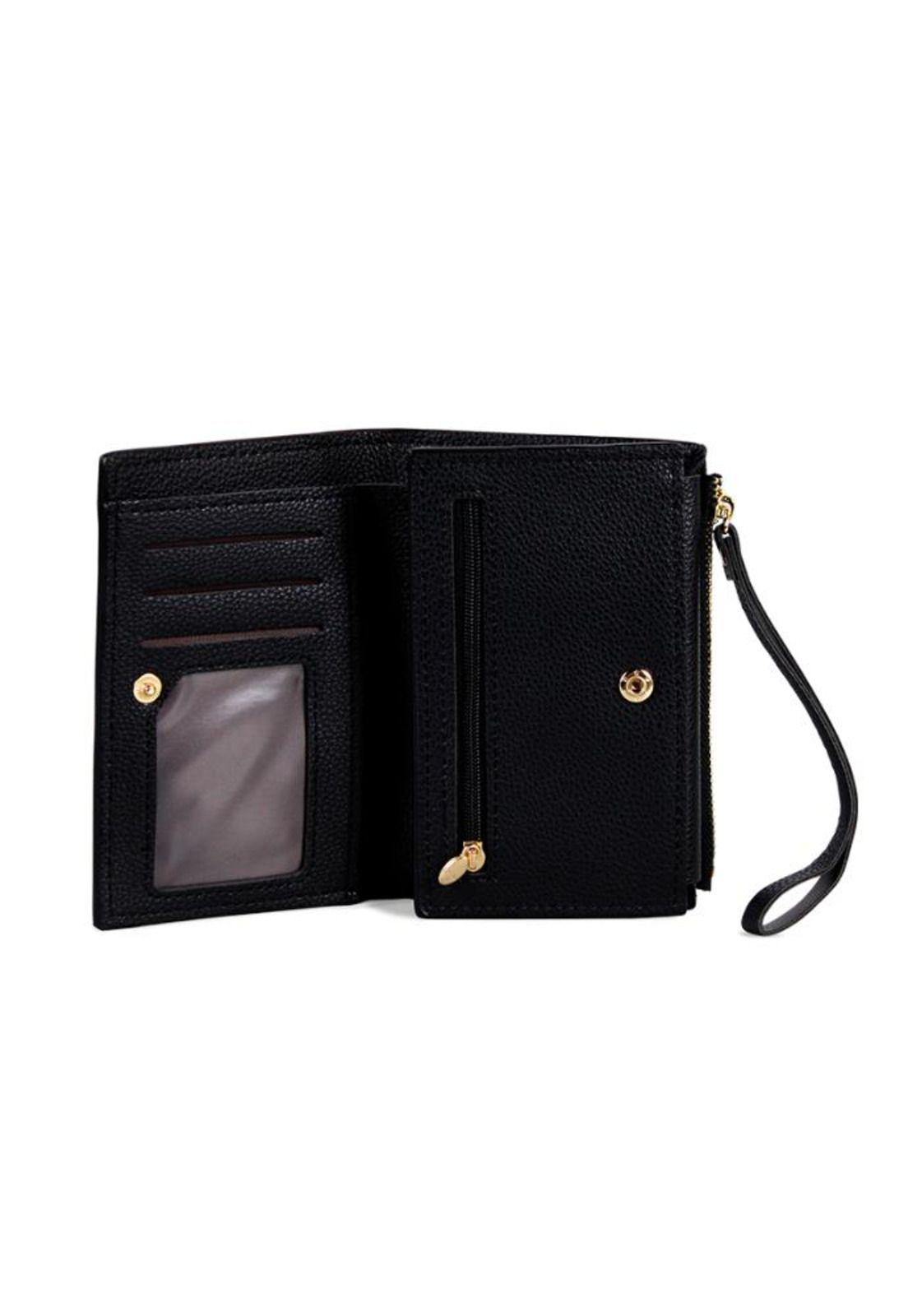 2 Billeteras de mujer Adara negra y beige Carven-2