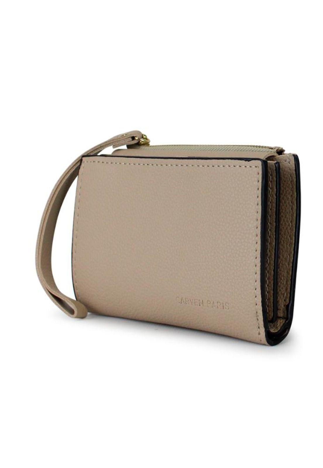 2 Billeteras de mujer Adara negra y beige Carven-4