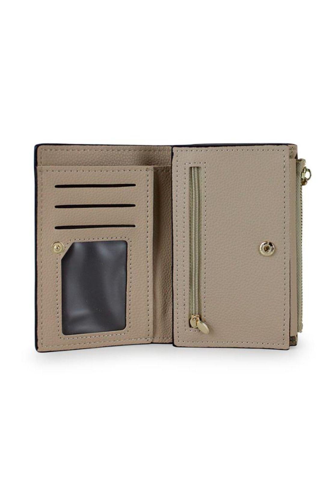 2 Billeteras de mujer Adara negra y beige Carven-5