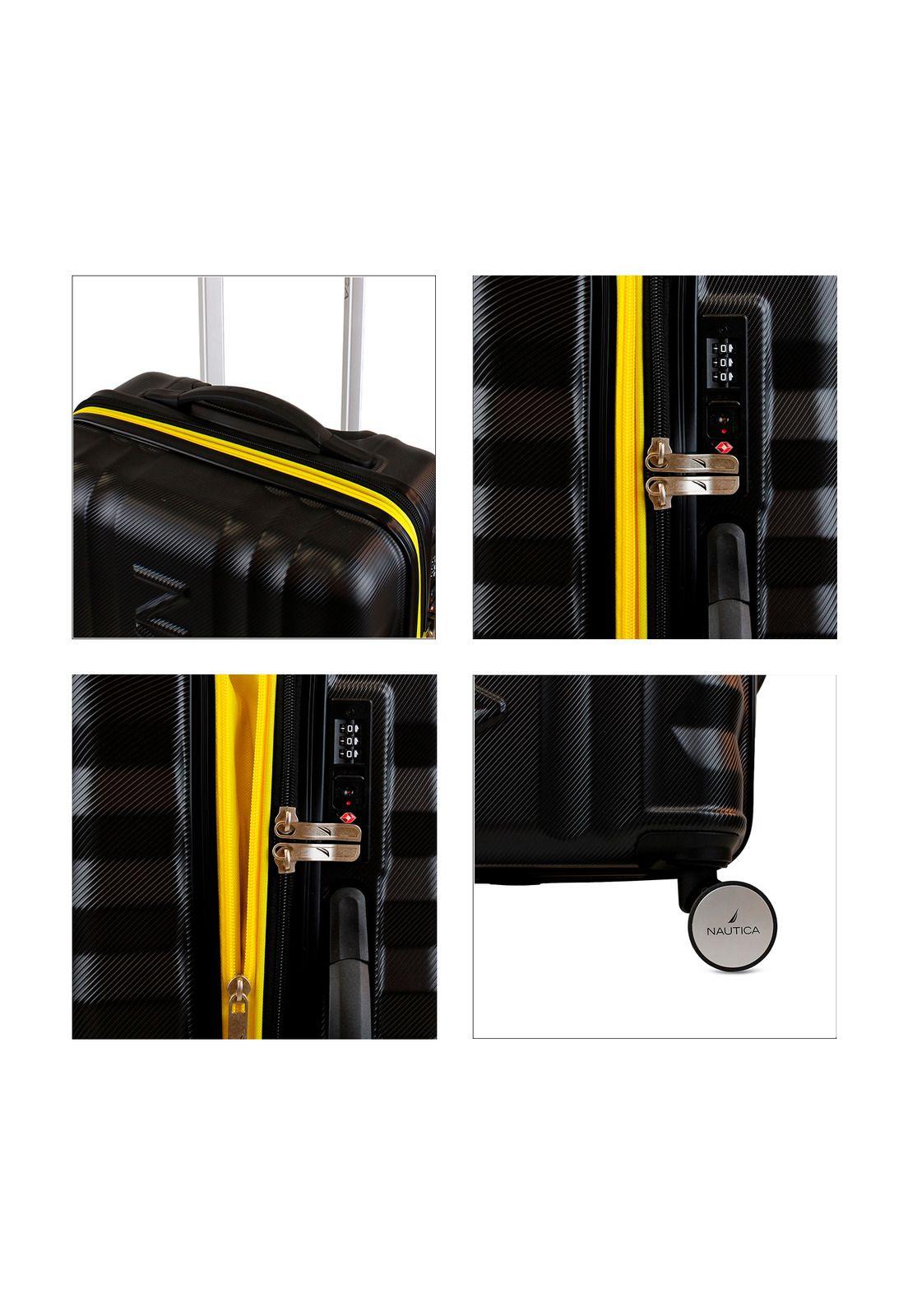 Pack 2 maletas Nautica S+L Polonia 10kg y 23kg negra-2