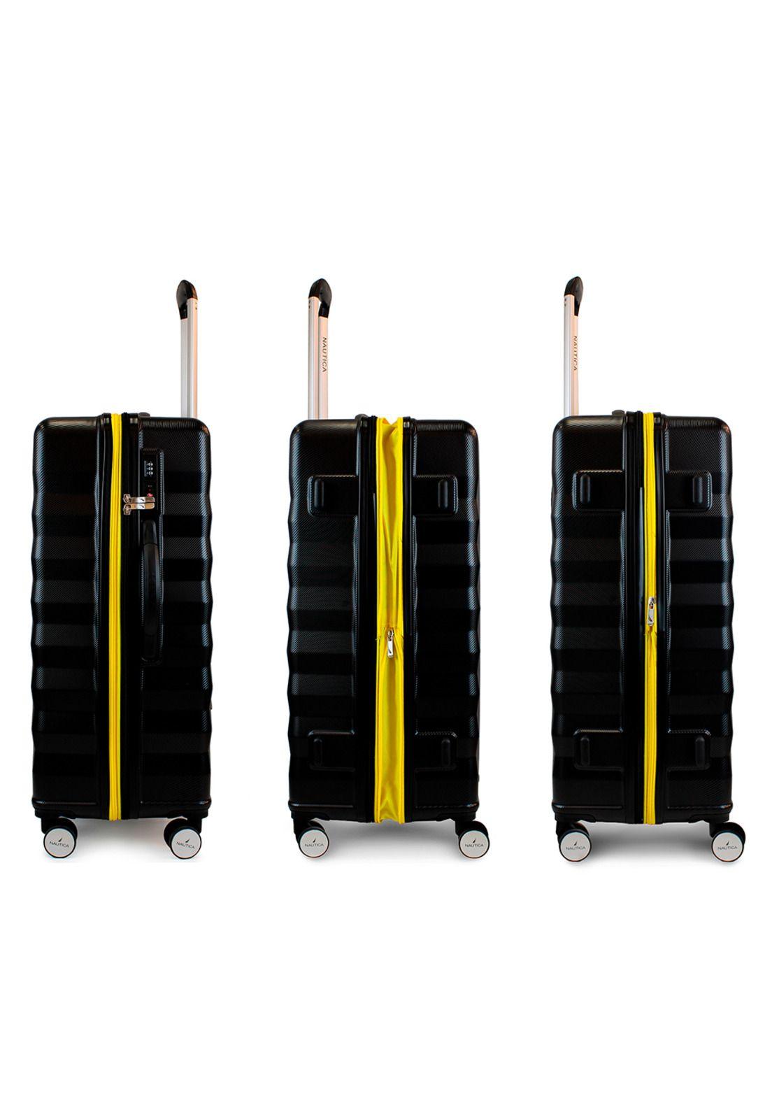 Pack 2 maletas Nautica S+L Polonia 10kg y 23kg negra-5