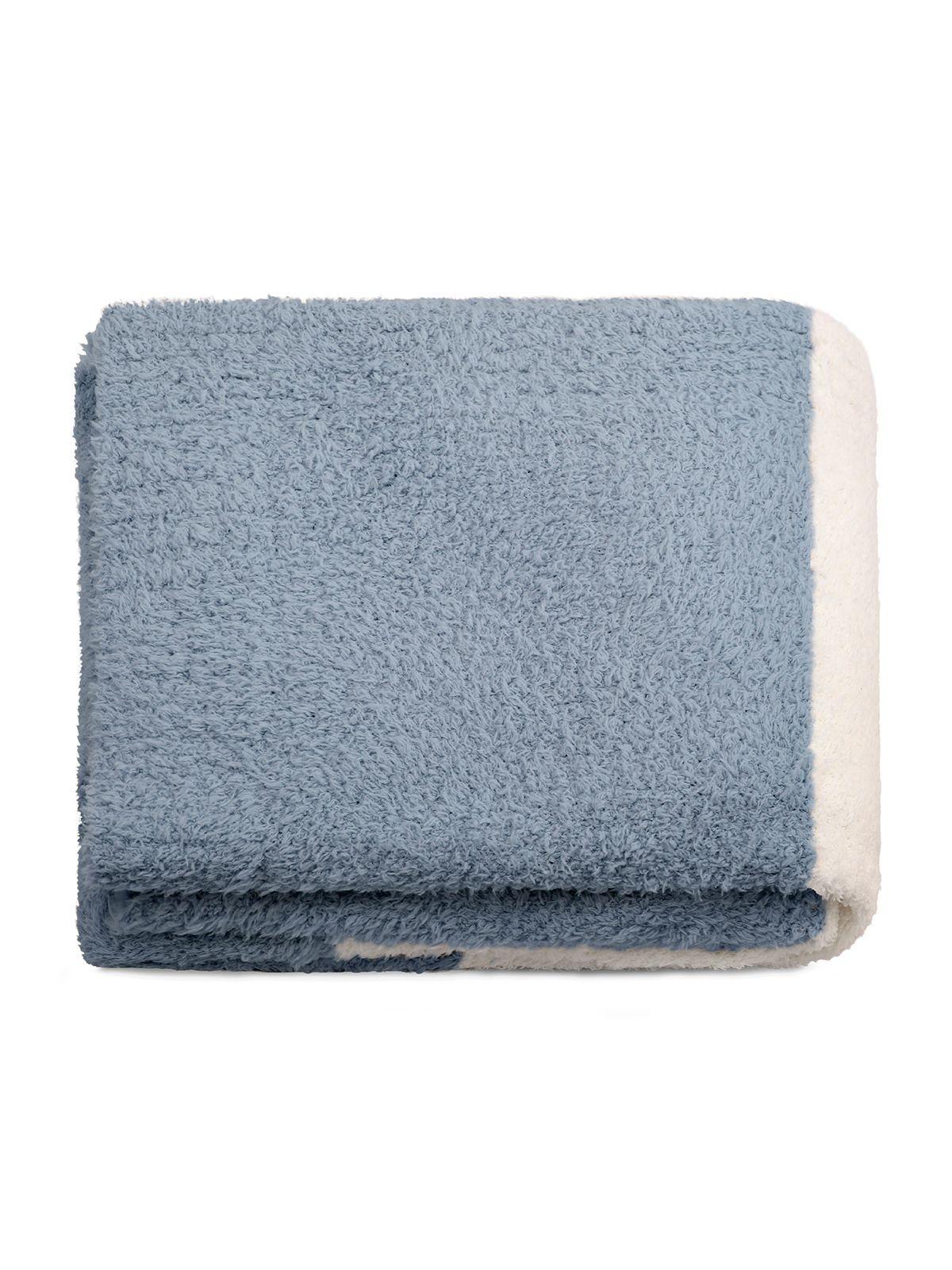 Manta de franela Nautica 127x152 Fluffy cama sofá suavidad superior celeste-2