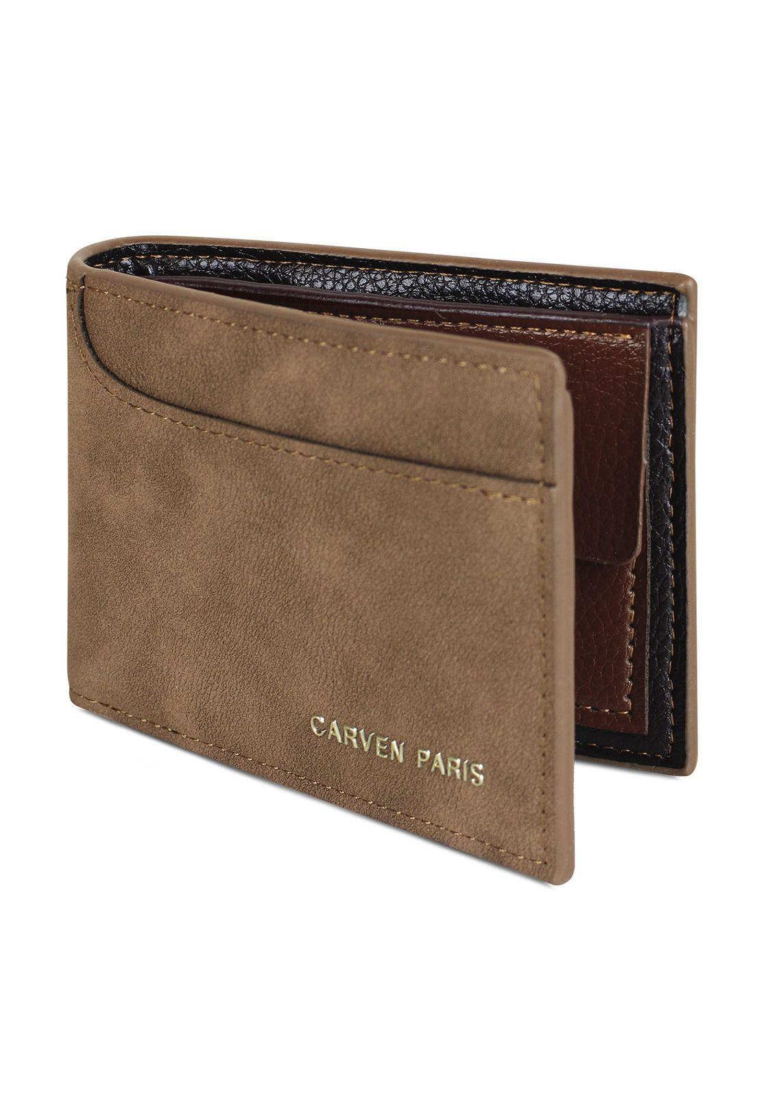 Billetera hombre Jack café con monedero Carven Paris-3