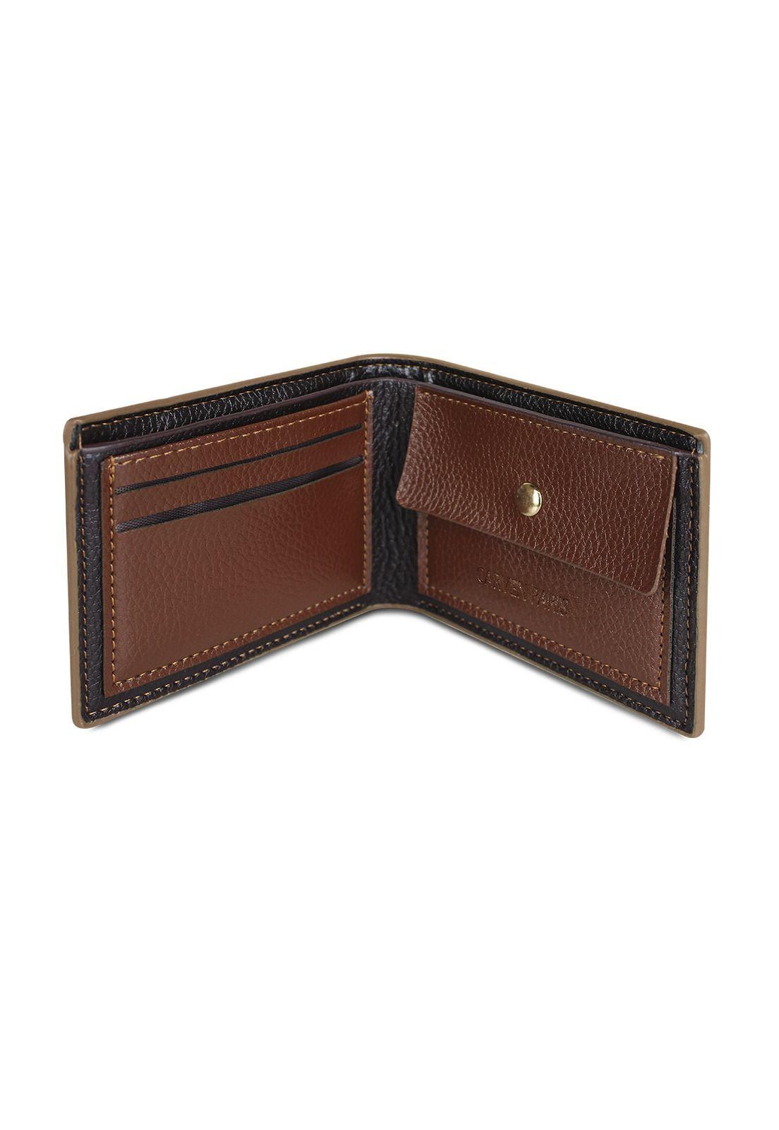 Billetera hombre Jack café con monedero Carven Paris-5